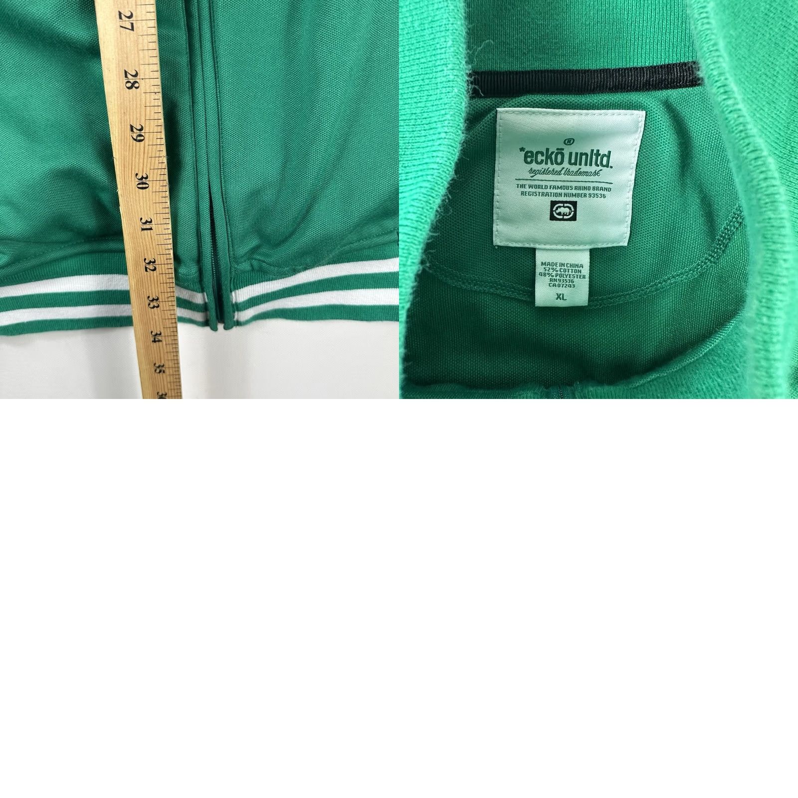 Ecko Unltd. VINTAGE Ecko Unltd Track Jacket Men XL Green Hip Hop Collectors Item Embroidered Pockets Zip Casual Designer Style Track Size US XL / EU 56 / 4 - 8 Thumbnail