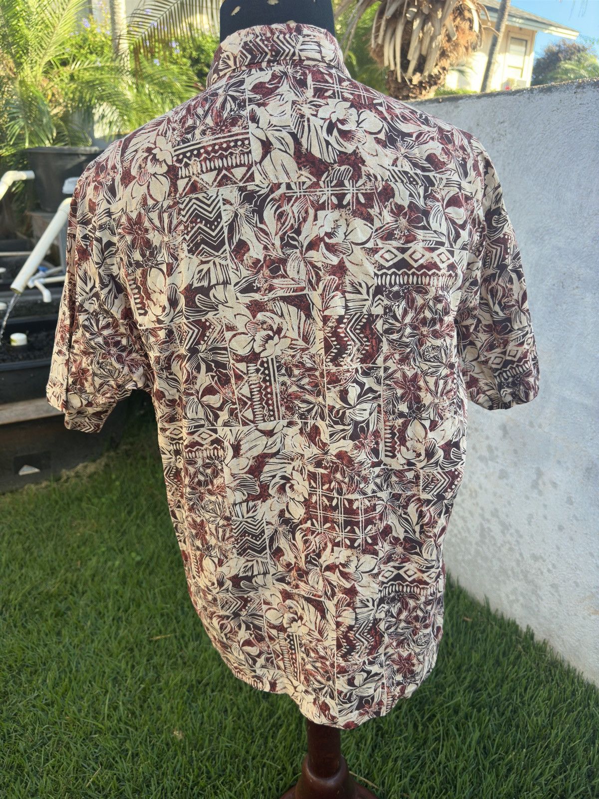 Tori Richard PreOwned Tori Richard Hawaiian Print Beige/Red Men's M Size US M / EU 48-50 / 2 - 2 Thumbnail