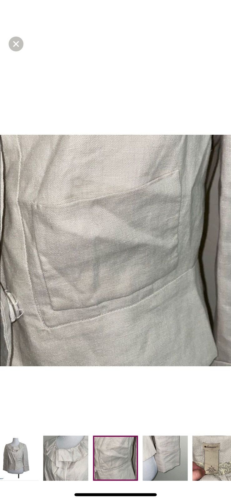 Anthropologie Anthropologie elevenses linen blazer size 6 Size M / US 6-8 / IT 42-44 - 3 Thumbnail