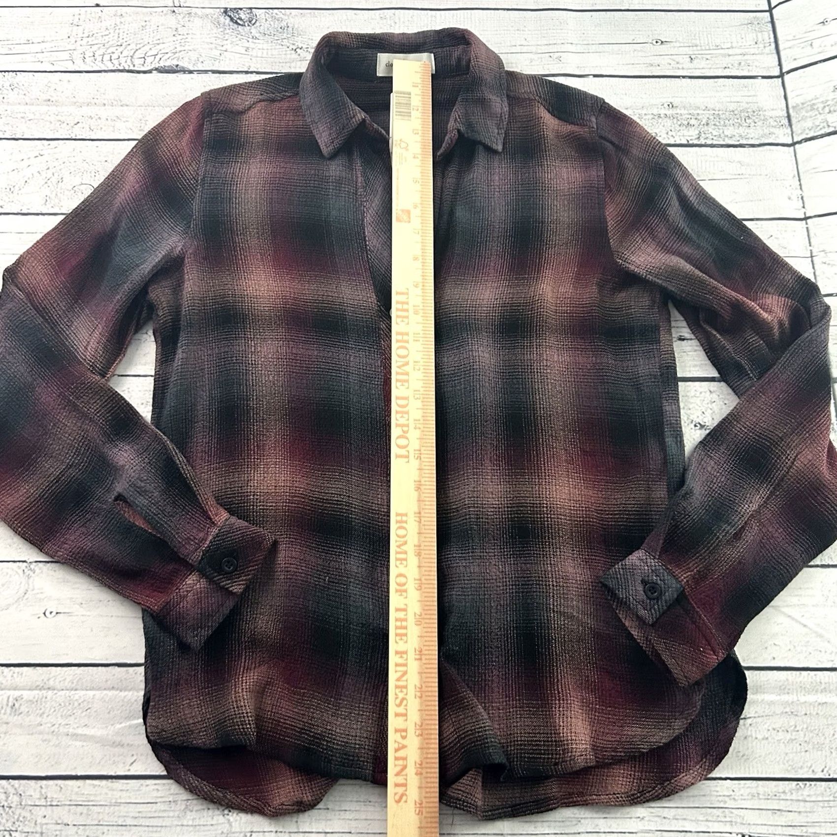 Anthropologie Cloth & Stone Anthropologie Button-Up Top Womens XS Black Motif Shirt Size XS / US 0-2 / IT 36-38 - 3 Thumbnail
