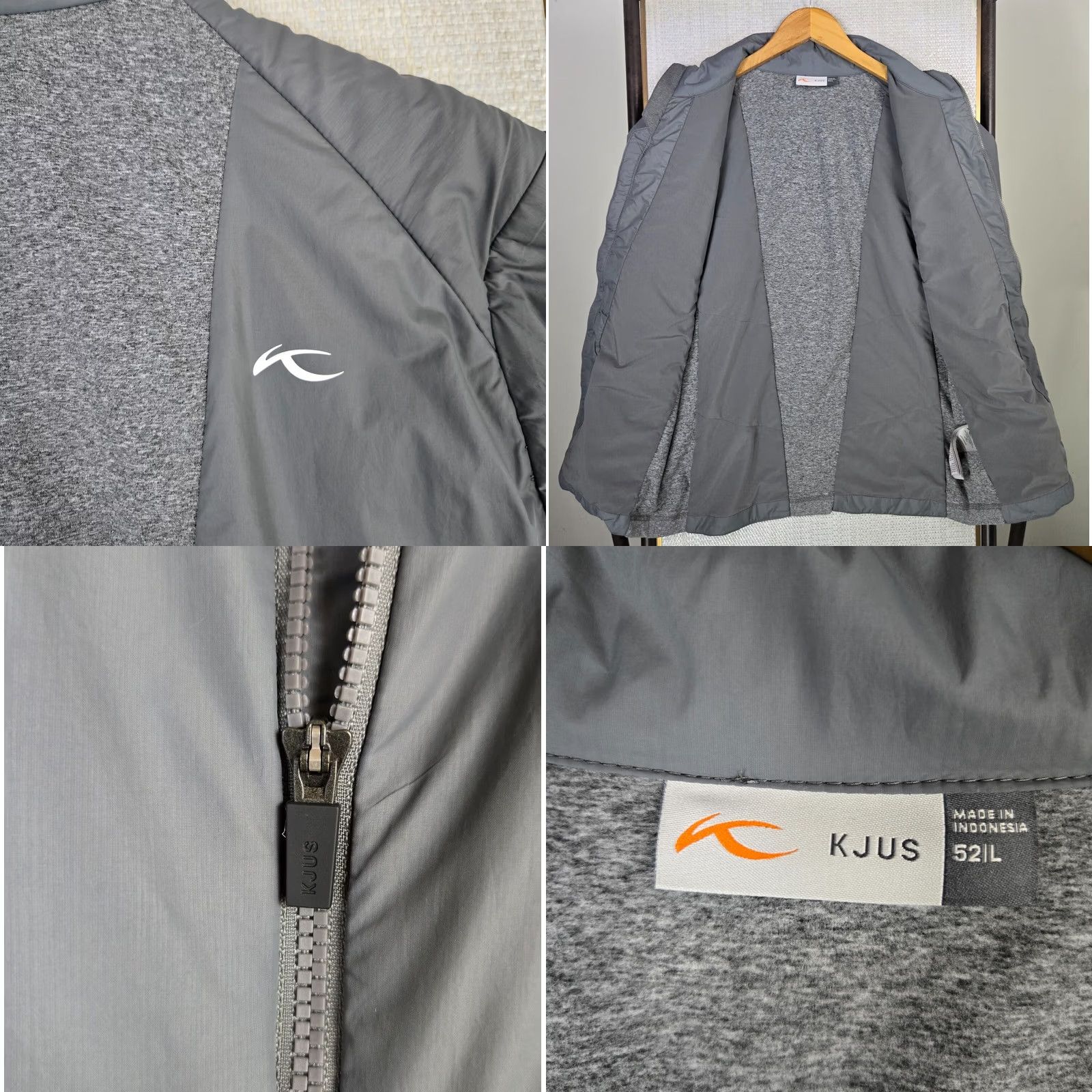KJUS KJUS Men's Full Zip Insulated Windproof Hybrid Jacket Golf Casual Gray Large Size US L / EU 52-54 / 3 - 9 Thumbnail