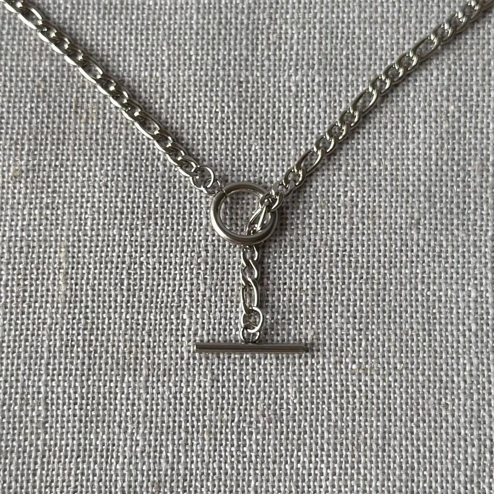 Vintage PASS THROUGH SILVER ROPE NECKLACE // MENS2 Size ONE SIZE - 1 Thumbnail