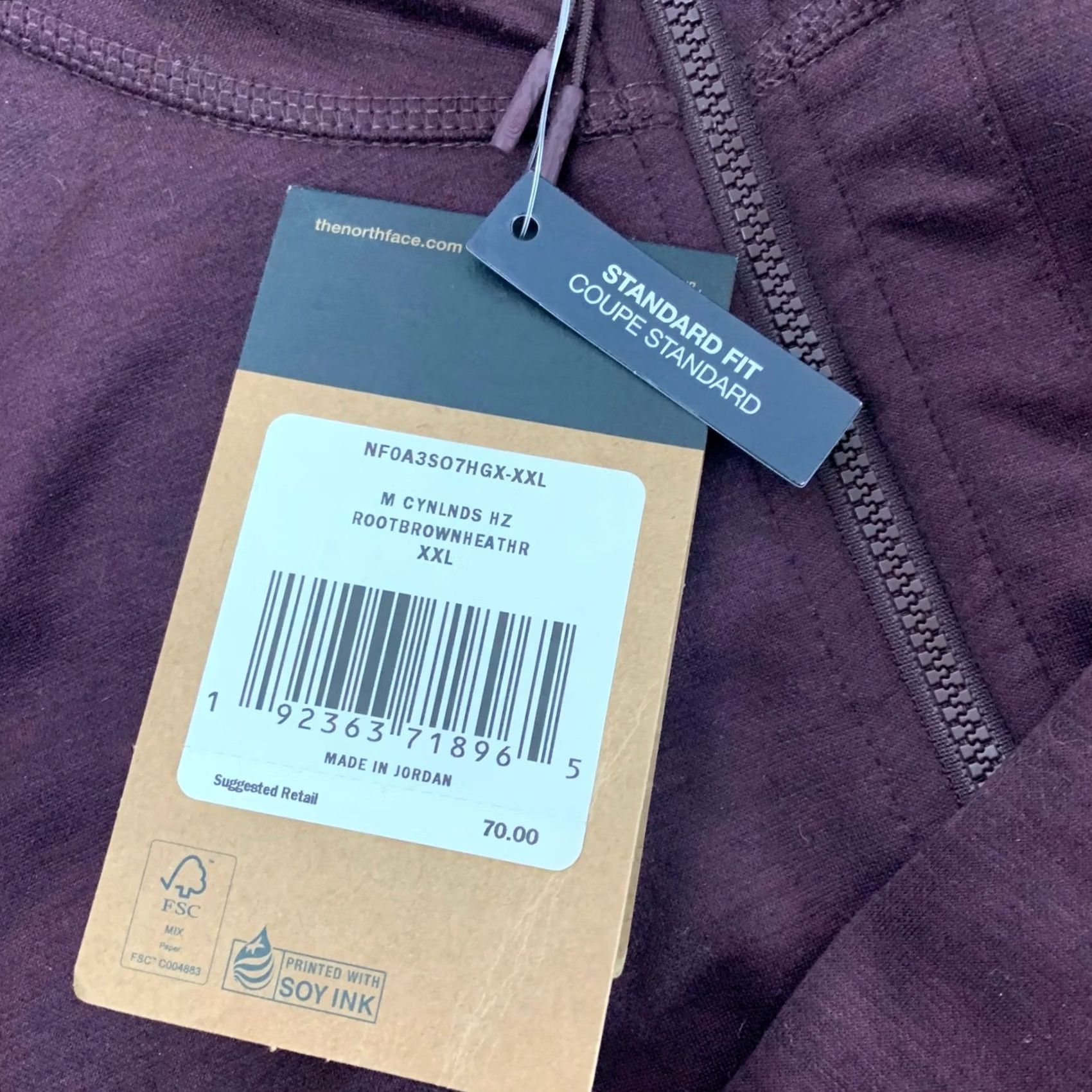 The North Face The North Face Canyonlands Half Zip Mens XXL Root Brown Heather Fleece Pullover Size US XXL / EU 58 / 5 - 5 Thumbnail