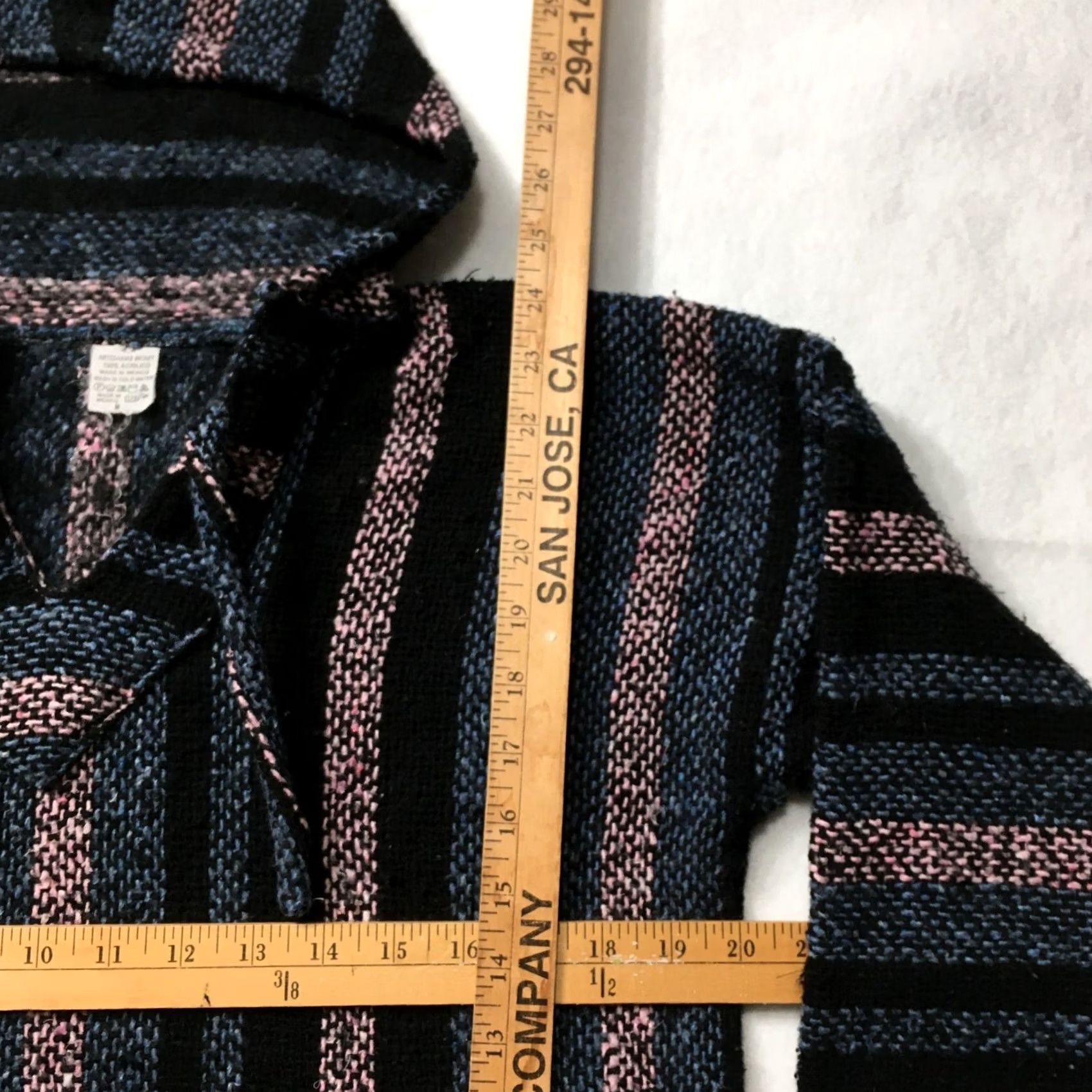 Pinko VINTAGE Baja Hoodie Unisex Adults M pink blue black Mexican Size M / US 6-8 / IT 42-44 - 3 Thumbnail