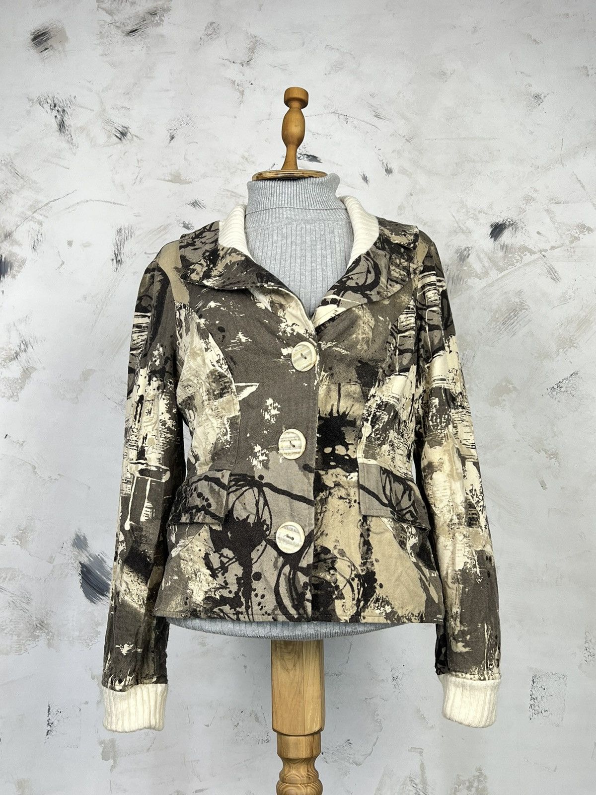 Vintage Vintage Didier Parakian Printed Blazer Jacket Size S - M 12 Size S / US 4 / IT 40 - 2 Thumbnail