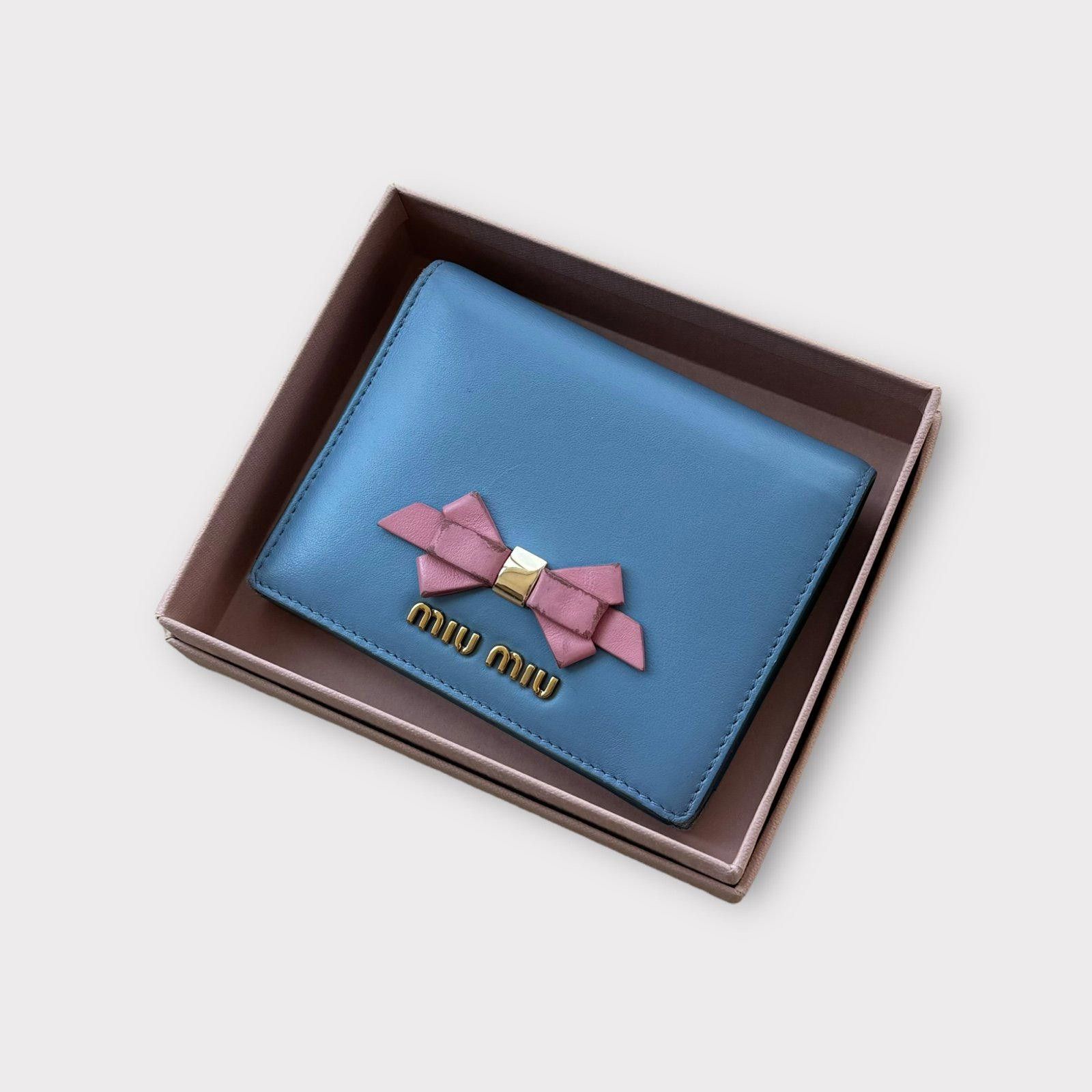 Miu Miu miu miu blue bow wallet Size ONE SIZE - 1 Thumbnail