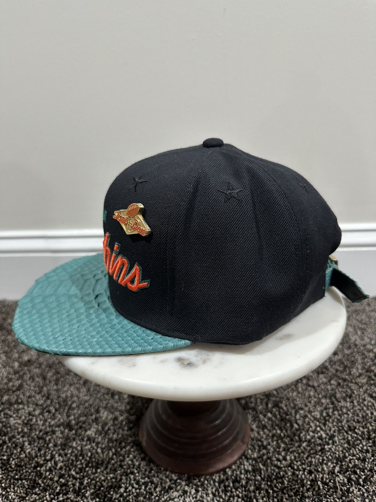 Just Don Just Don Mitchell & Ness NFL Miami Dolphins Black/Green Hat Size ONE SIZE - 4 Thumbnail