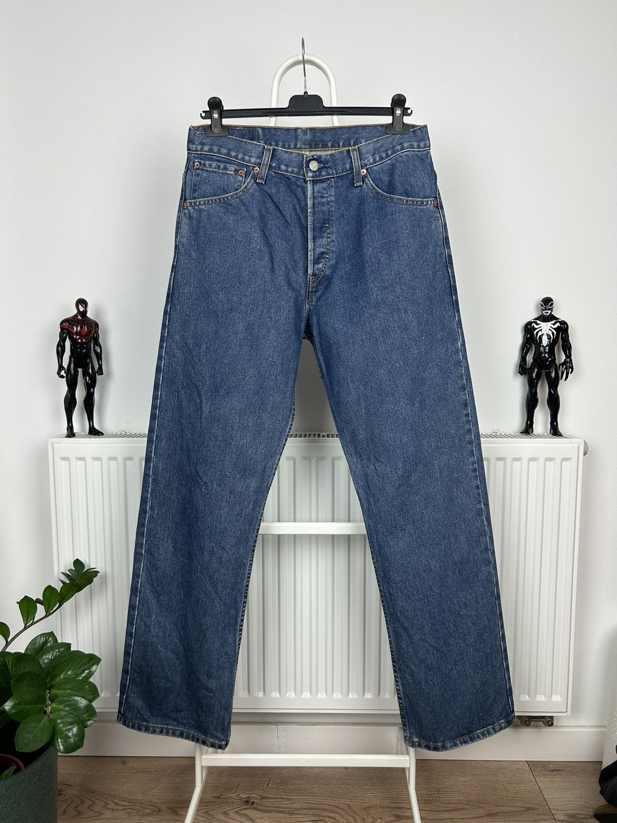 Vintage levis 523 jeans distressed denim faded blue