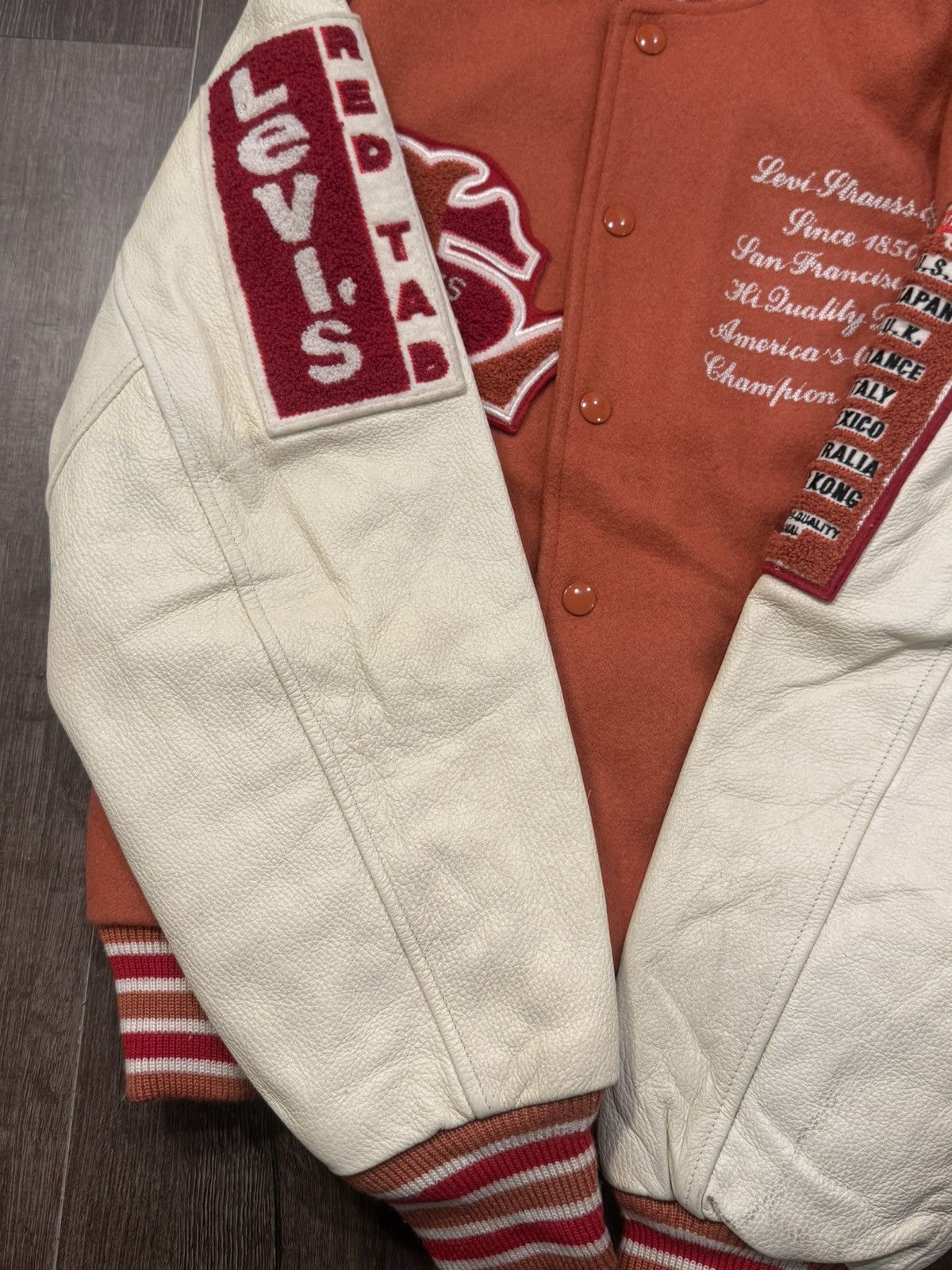 Levi's Vintage Clothing Levi's Wool Varsity Jacket Red Tab 90s Size US M / EU 48-50 / 2 - 14 Thumbnail