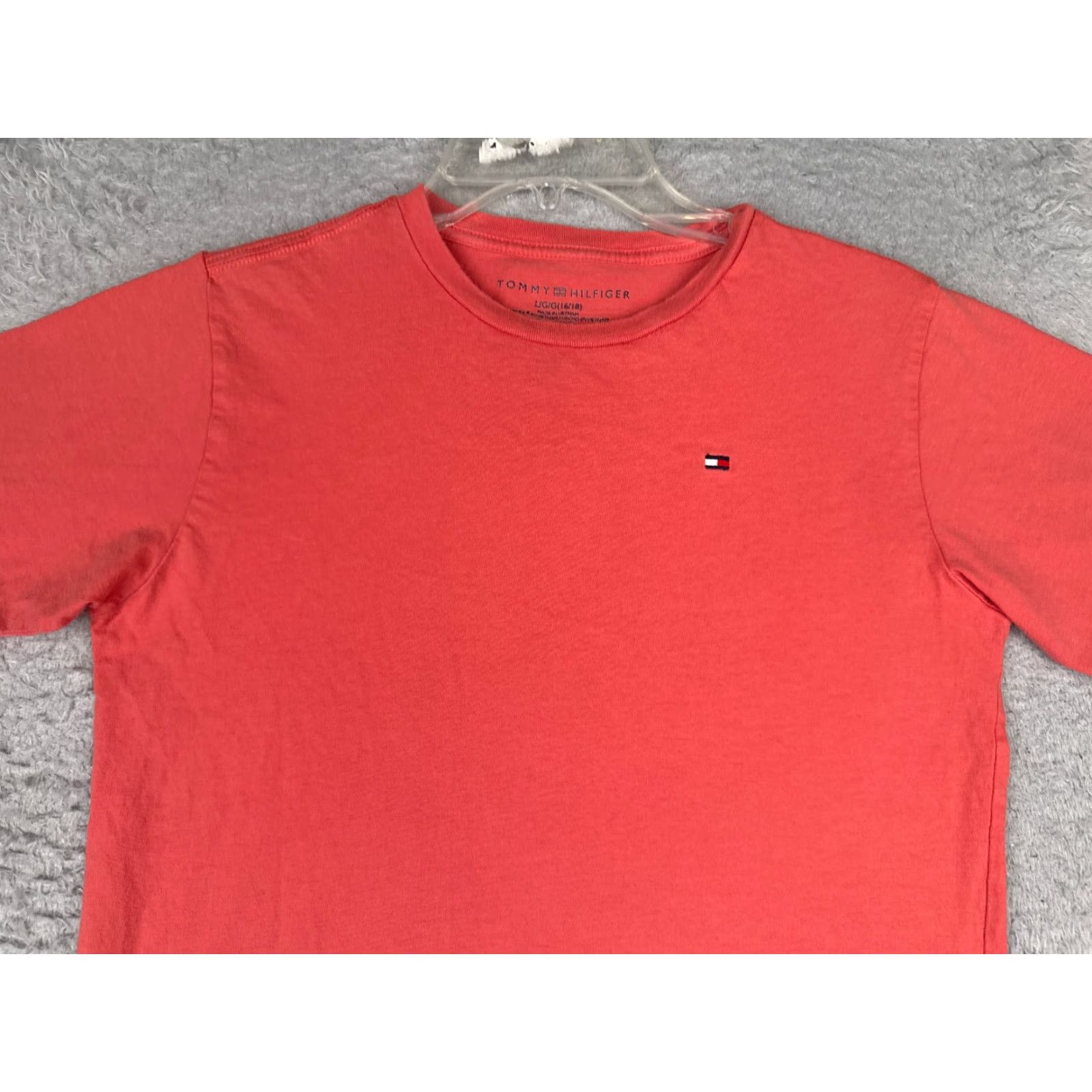 Tommy Hilfiger Tommy Hilfiger Shirt Women L Pink Crew Neck Short Sleeve 100% Cotton Logo Regular T-Shirt Sports Casual #40 Size L / US 10 / IT 46 - 4 Thumbnail