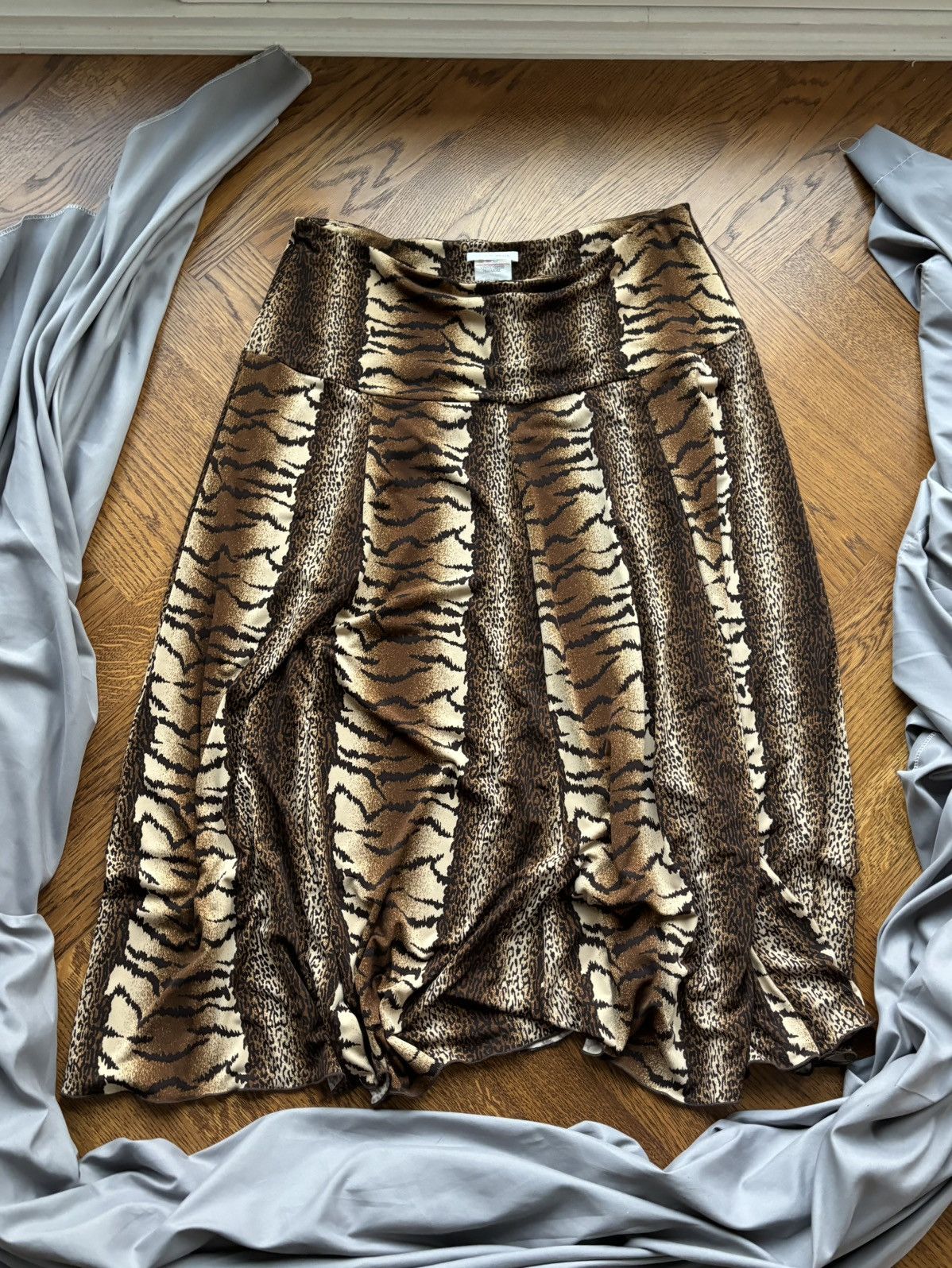 Sears × Vintage Vintage Cheetah Print Maxi Skirt Elastic Stretch Leopard Size 38" / US 16 / IT 52 - 1 Thumbnail