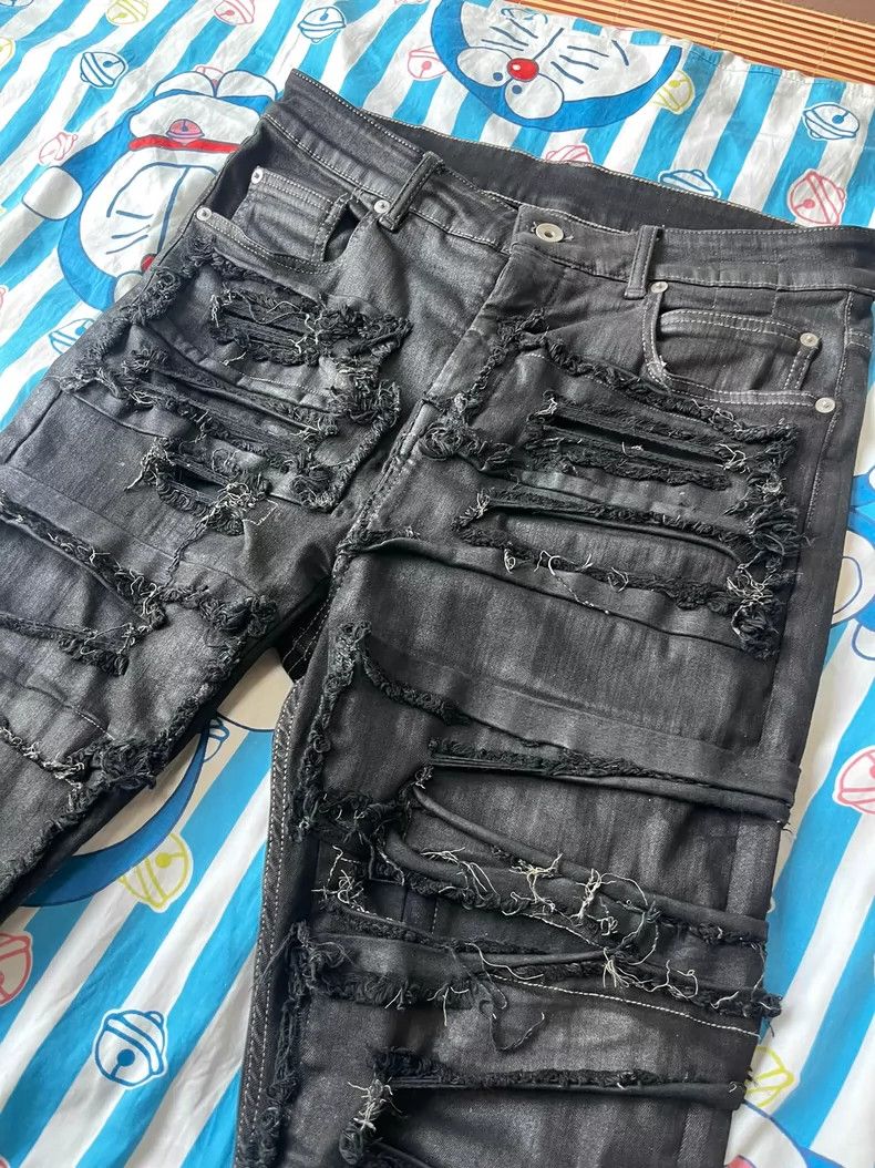 Rick Owens Distressed Denim Pants Size 32