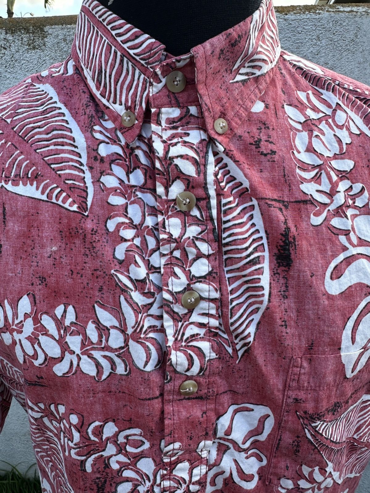 Other PreOwned Kahala Hawaiian Print Red 3/4 Button Men's Large Size US L / EU 52-54 / 3 - 3 Thumbnail