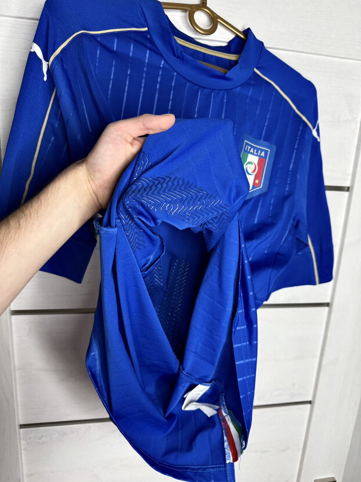 Puma Puma Italy 2014 World Cup Player Issue Home Football Shirt Size US XL / EU 56 / 4 - 6 Thumbnail