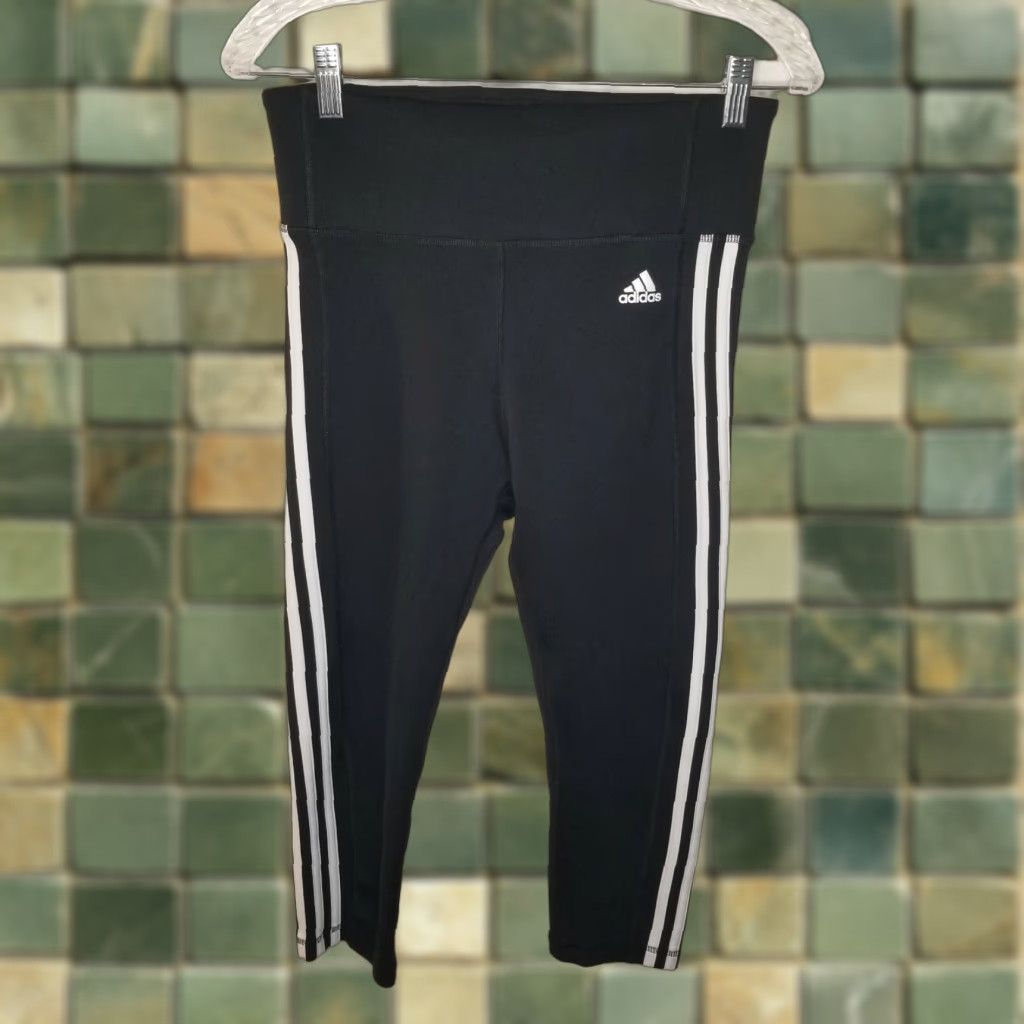 Adidas ADIDAS Leggings Activewear Climalite Women Size M Black Capri Womens Size 32" / US 10 / IT 46 - 1 Thumbnail