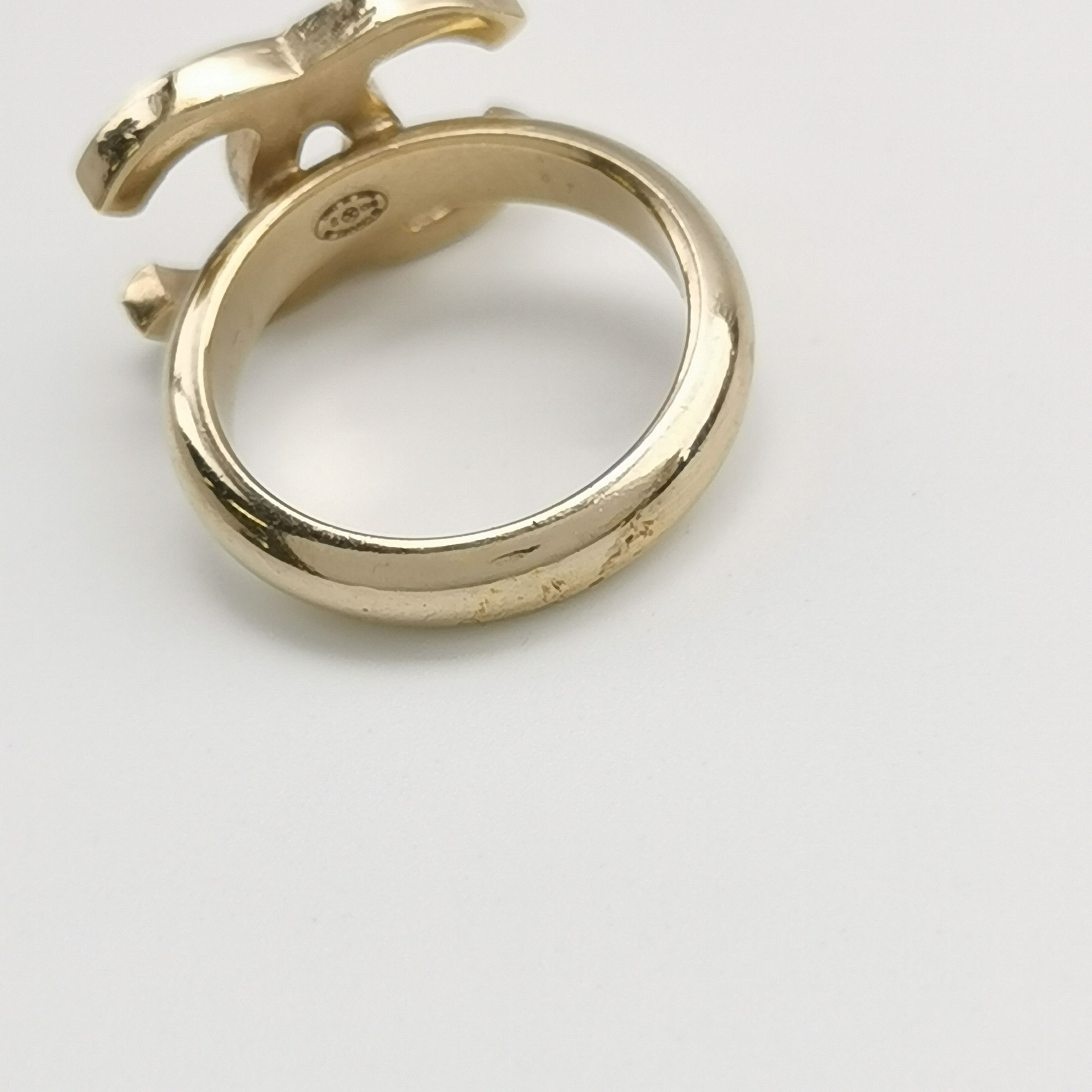 Chanel Chanel Imitation Pearl Double C Logo Ring Size 13 -z2505 Size ONE SIZE - 4 Thumbnail