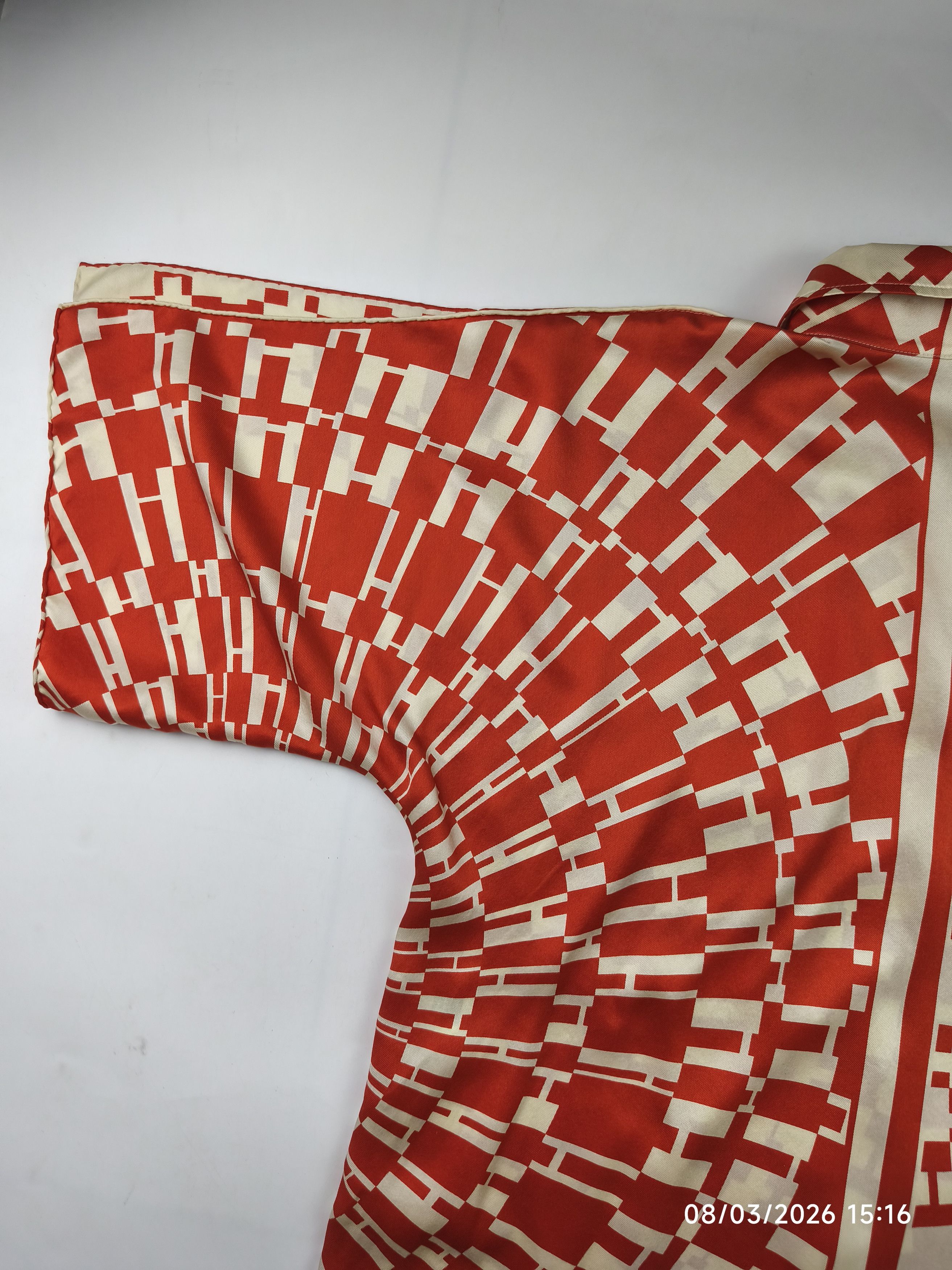 Hermes Hermes gaultier era - op'H - split sleeve - silk button up Size XS / US 0-2 / IT 36-38 - 14 Thumbnail