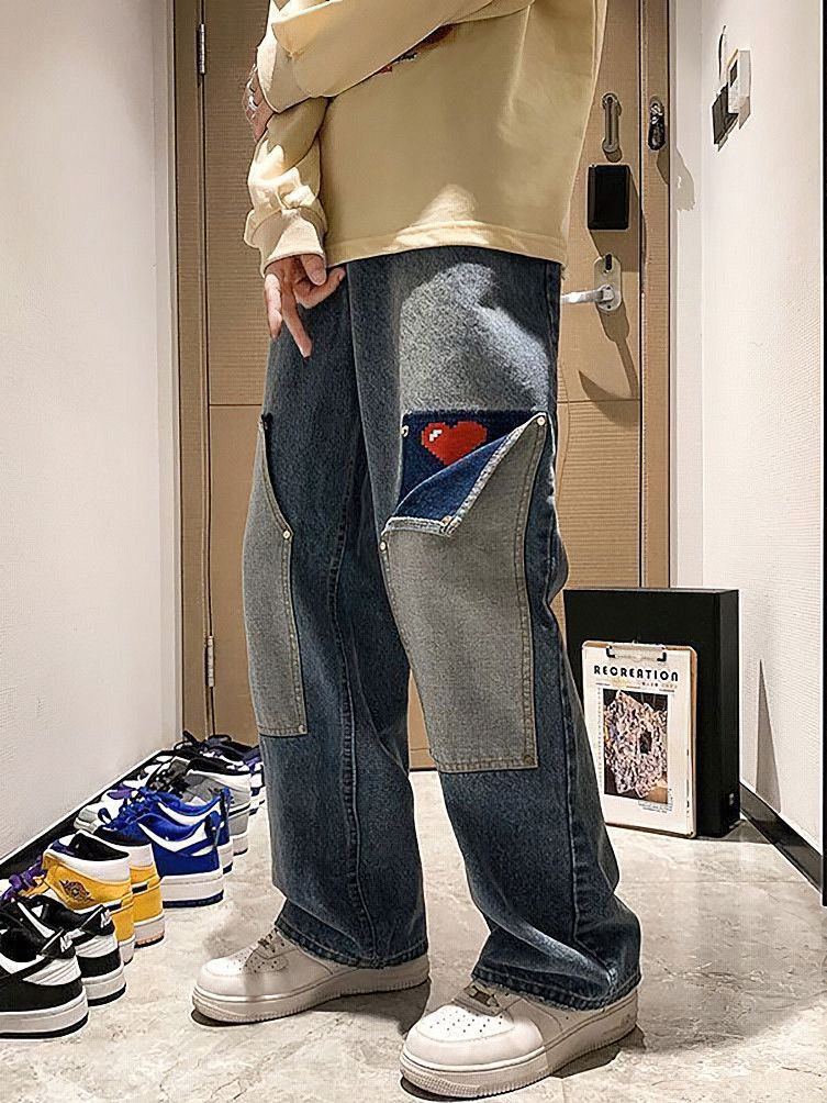 Japanese Brand × Jean Patchwork Multi-Pocket Denim Pants Size US 35 - 1 Thumbnail