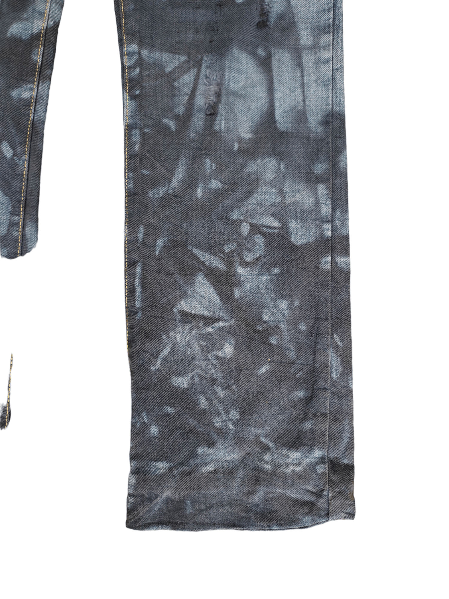 Japanese Brand PPFM Inspire Japanese Double Waist Distressed Dye Jeans 35 Size US 35 - 6 Thumbnail