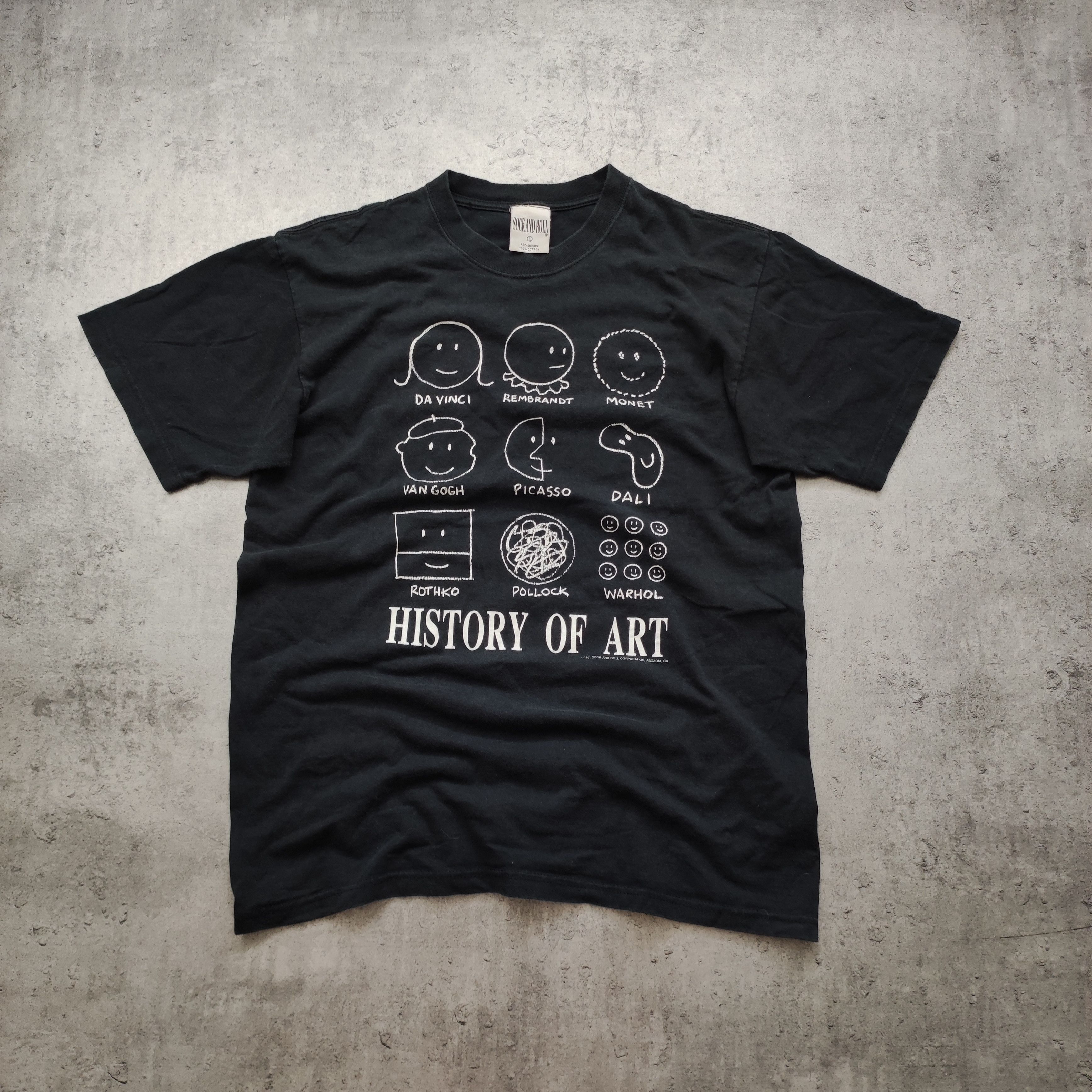 Band Tees × Vintage Vintage OG 1991 Sock and Roll History Of Art Promo Tee Size US L / EU 52-54 / 3 - 2 Thumbnail