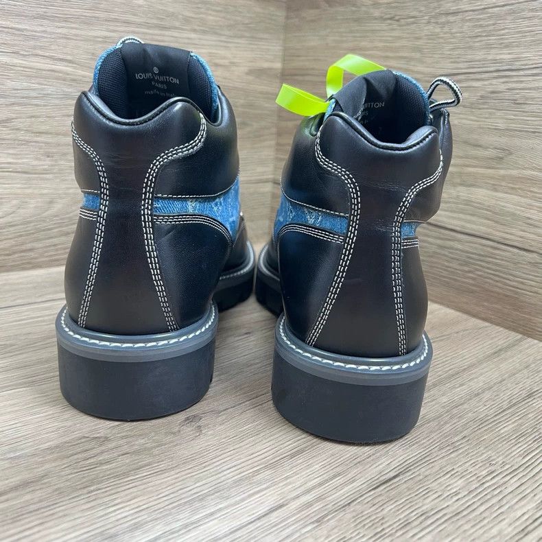 Louis Vuitton Louis Vuitton Oberkampt Black and Blue Doc Martens shoes Size US 8 / EU 41 - 2 Thumbnail