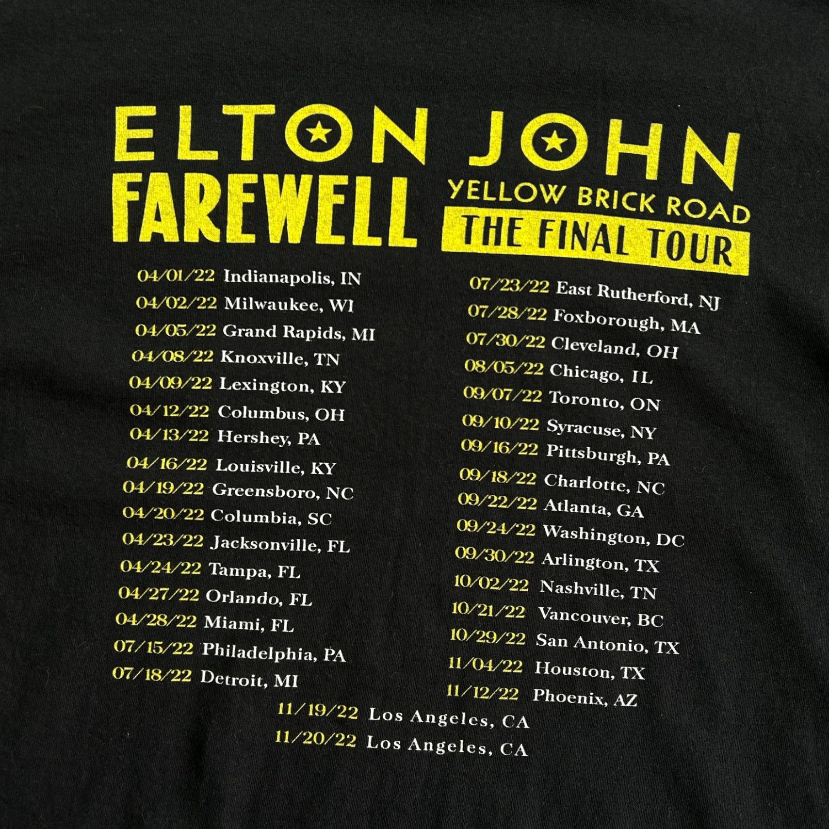 Vintage VINTAGE Elton John The Final Tour Shirt Concert Music Long Sleeve Crew Neck Black L Unisex Adults Size US L / EU 52-54 / 3 - 4 Thumbnail