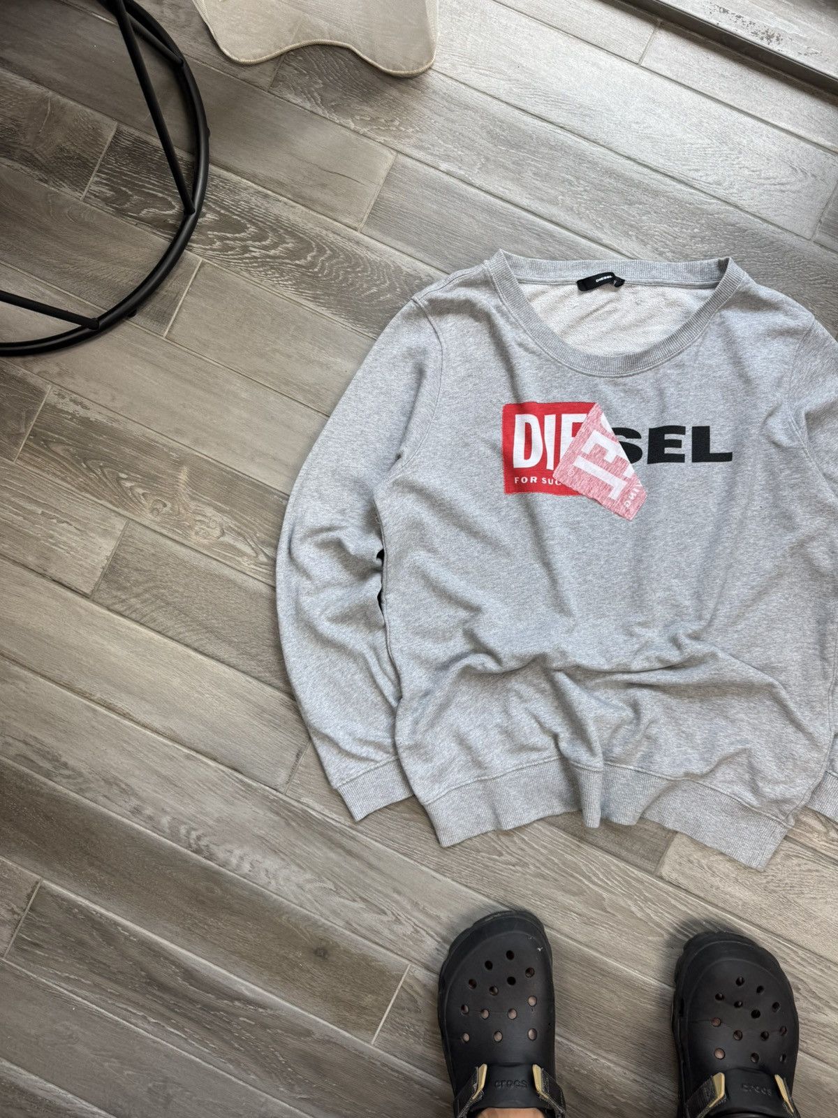 Diesel Vintage Diesel Sweater Big Log 90 Striped Avantgarde Y2K Size US M / EU 48-50 / 2 - 2 Thumbnail
