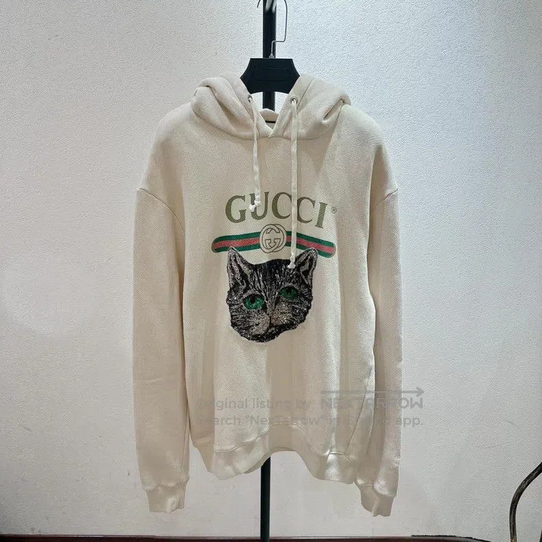 Gucci Gucci Embroidered cat hooded sweatshirt Size US L / EU 52-54 / 3 - 1 Thumbnail