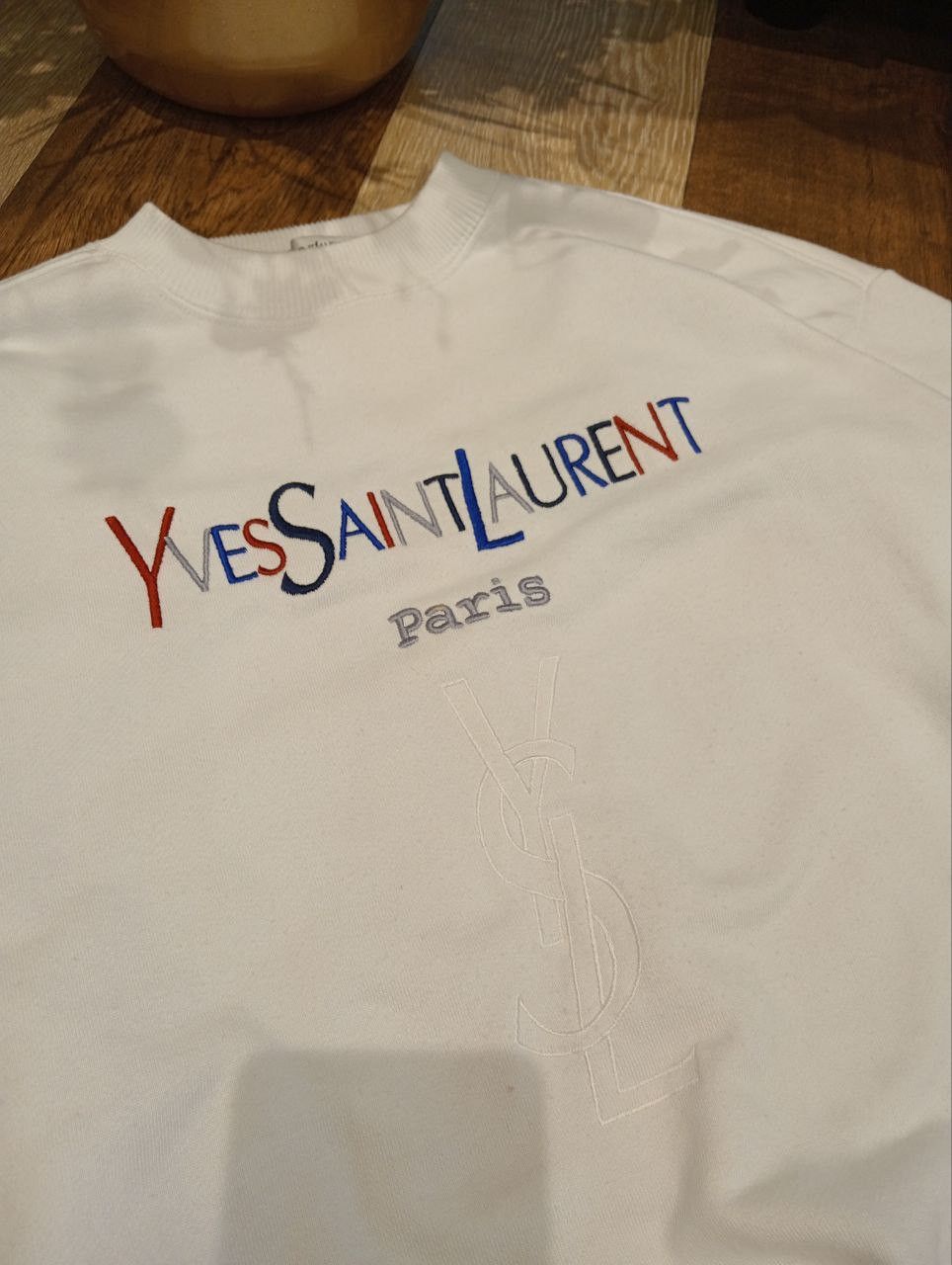 Yves Saint Laurent VINTAGE YVES SAINT LAURENT PARIS SPELL OUT CREWNECK Size US L / EU 52-54 / 3 - 7 Thumbnail