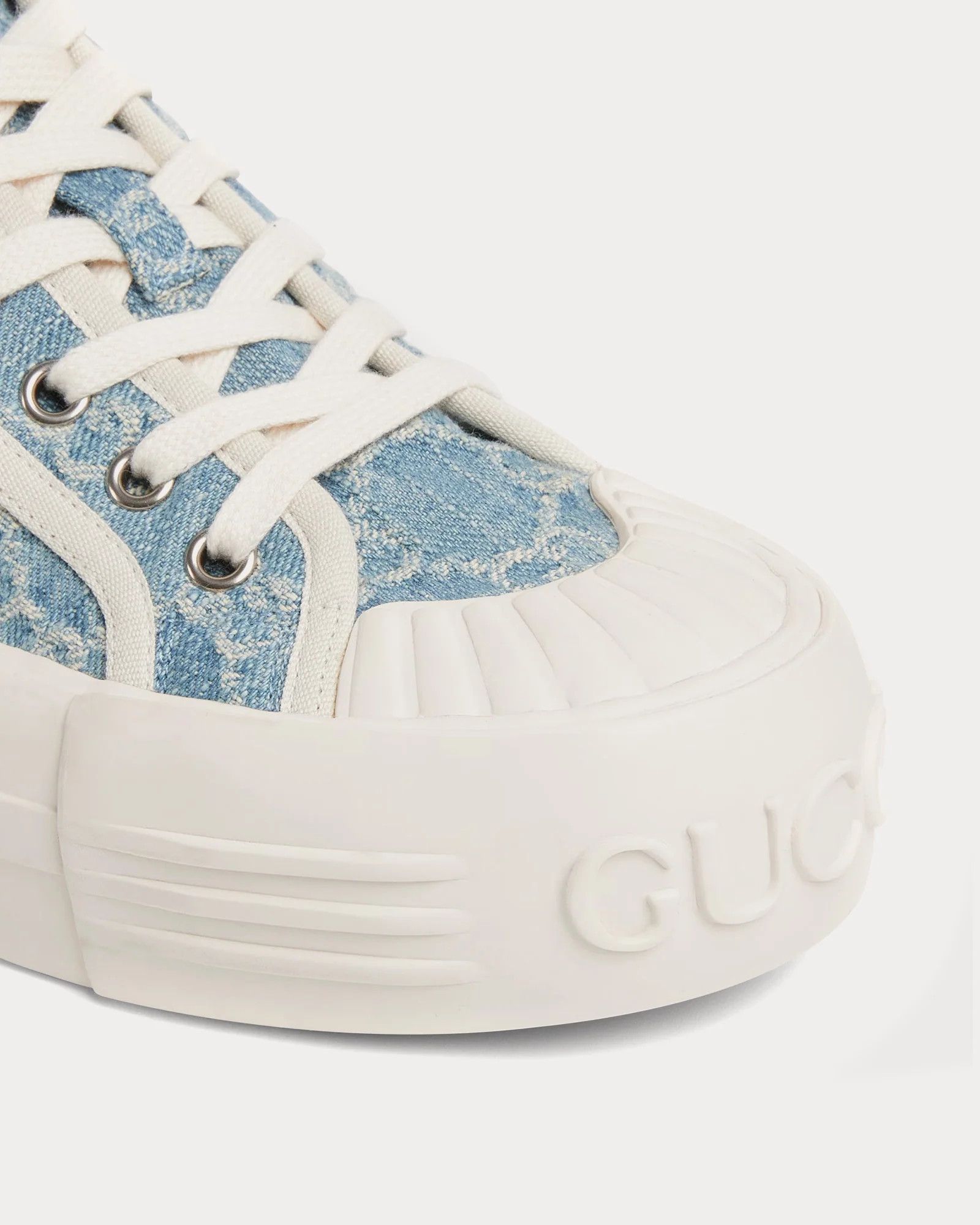 Gucci Gucci Chunky Monogram GG Logo Denim Platform Sneakers 36.5 Size US 6.5 / IT 36.5 - 5 Thumbnail