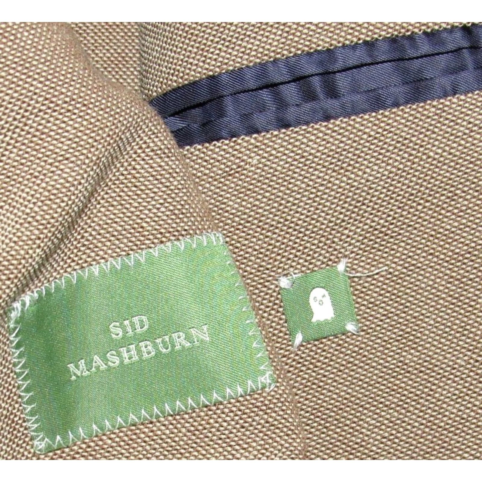 Sid Mashburn SID MASHBURN Ghost Rider Blazer Tan Hopsack Wool Blazer Sport Coat Jacket US 50R Mens Blazer Tan Wool 50R US Ghost Rider Size 50R - 6 Thumbnail
