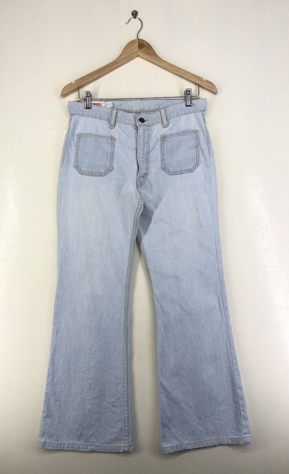 image of Big John Flared Bootcut Light Wash Bush Pants, Men's (Size 30)