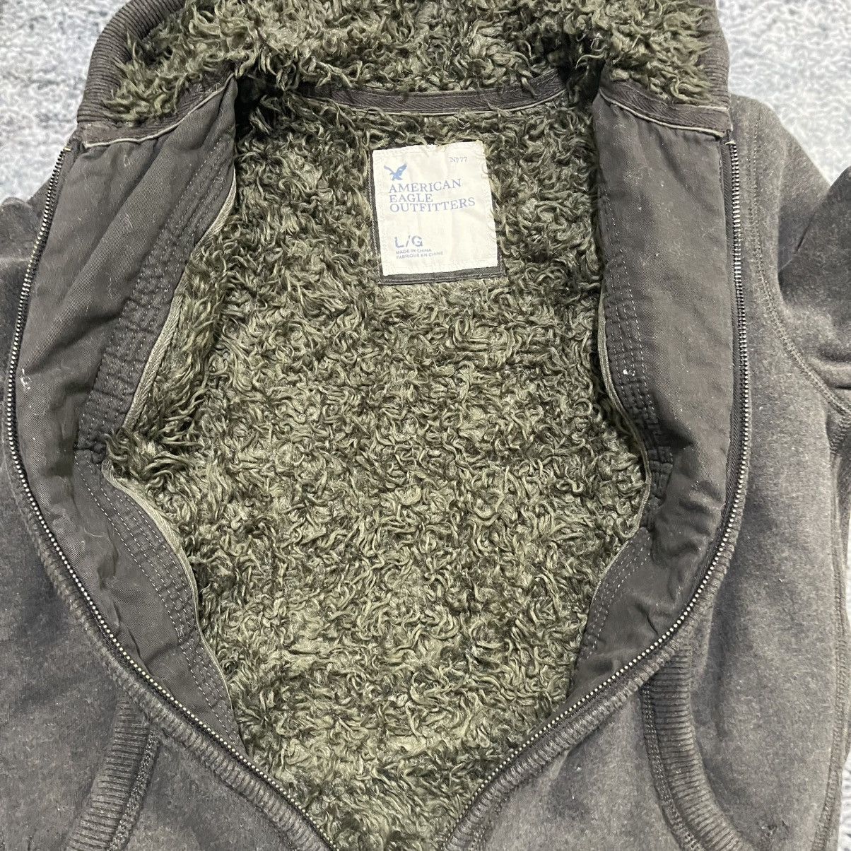 American Eagle Outfitters Vintage Y2K/2000s American Eagle Fur Skater Zip Up Hoodie Size US L / EU 52-54 / 3 - 7 Thumbnail