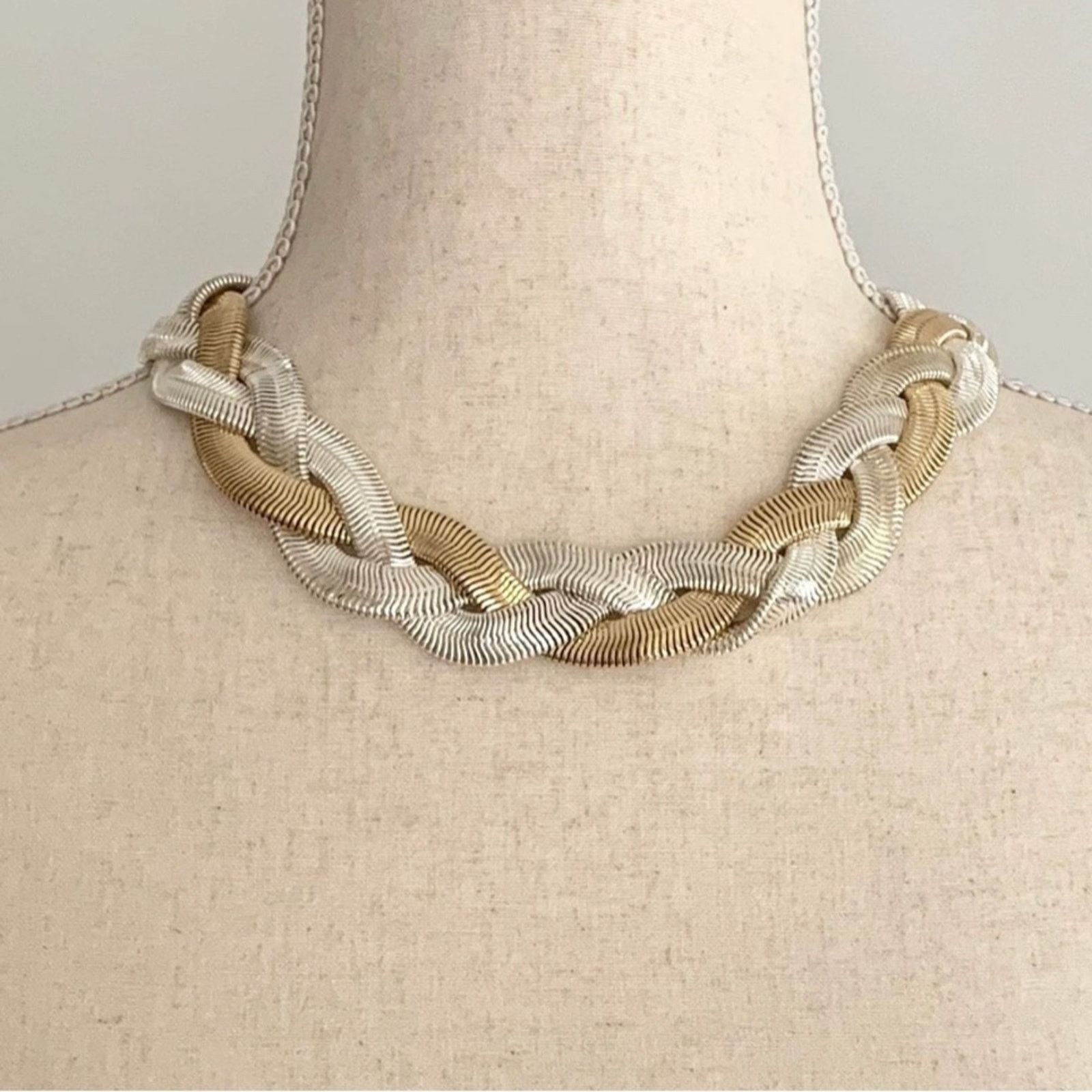 Monet 80s Monet Braided Necklace Vintage Serpentine Liquid 18.5" Size ONE SIZE - 1 Thumbnail