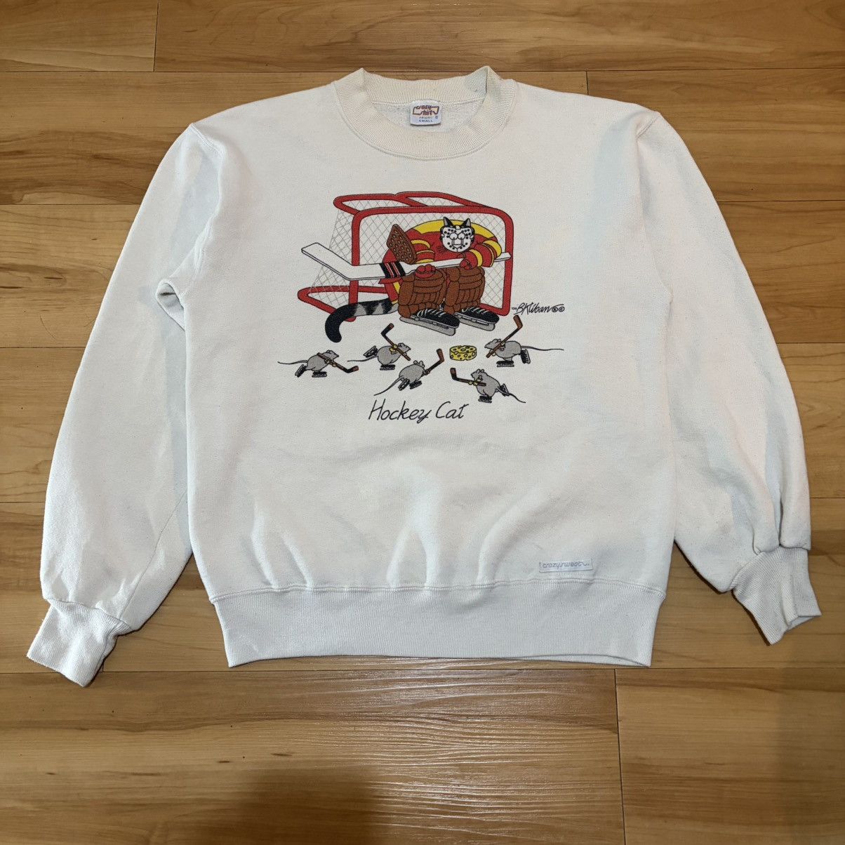 Vintage Vintage 80s crazy shirt hawaii hockey cat b kliban sweater Size US S / EU 44-46 / 1 - 1 Thumbnail