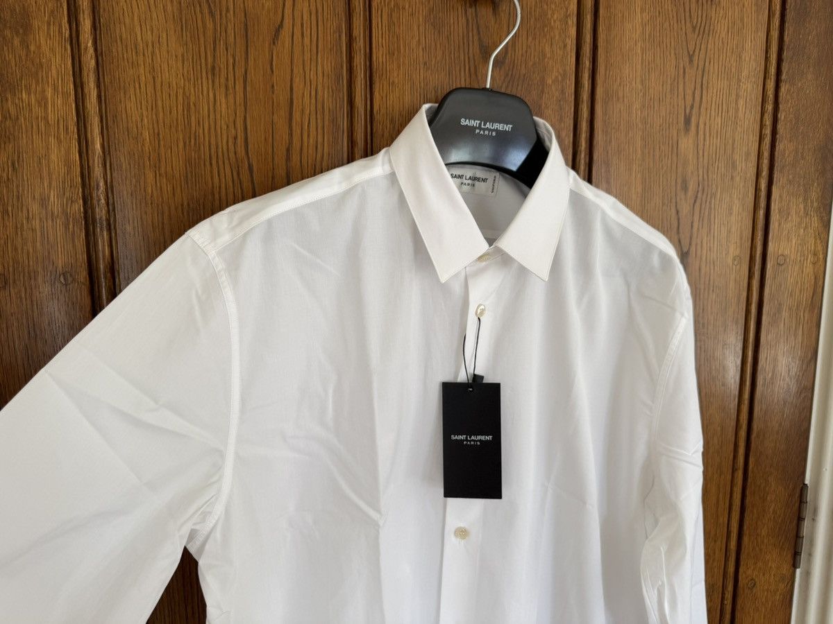 Saint Laurent Paris $760 SS23 BNWT Saint Laurent white shirt Sz 40 cotton poplin Size 40R - 12 Thumbnail