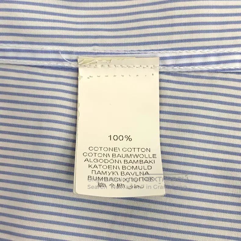 Brunello Cucinelli Brunello Cucinelli Light Blue Vertical Striped Cotton Coll Size S / US 4 / IT 40 - 7 Thumbnail