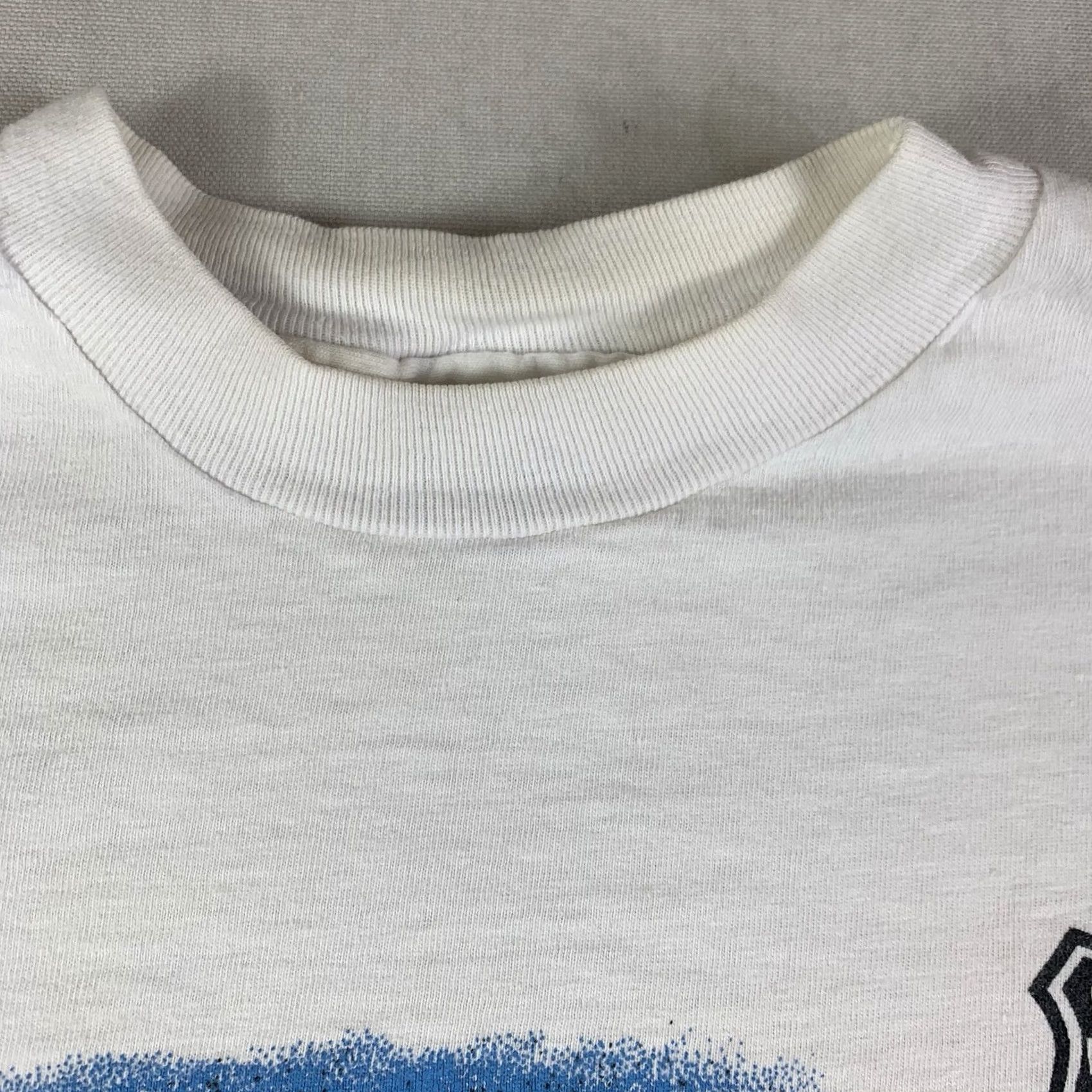 Hanes VINTAGE Hanes union pacific T-shirt Large White Railroad Single stitch beefy T mens Vtg Size US L / EU 52-54 / 3 - 3 Thumbnail