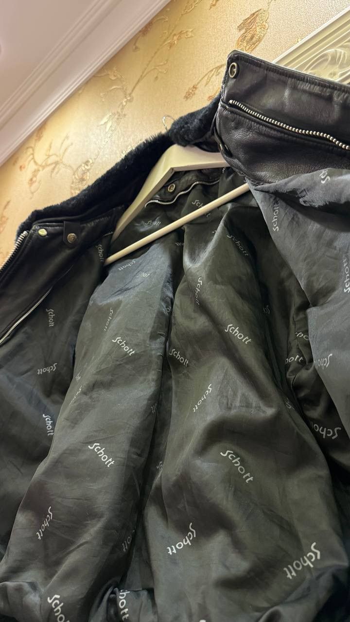Schott Schott 684sm Flight Bomber Jacket Leather Aviator Sz 46 Size US XL / EU 56 / 4 - 6 Thumbnail