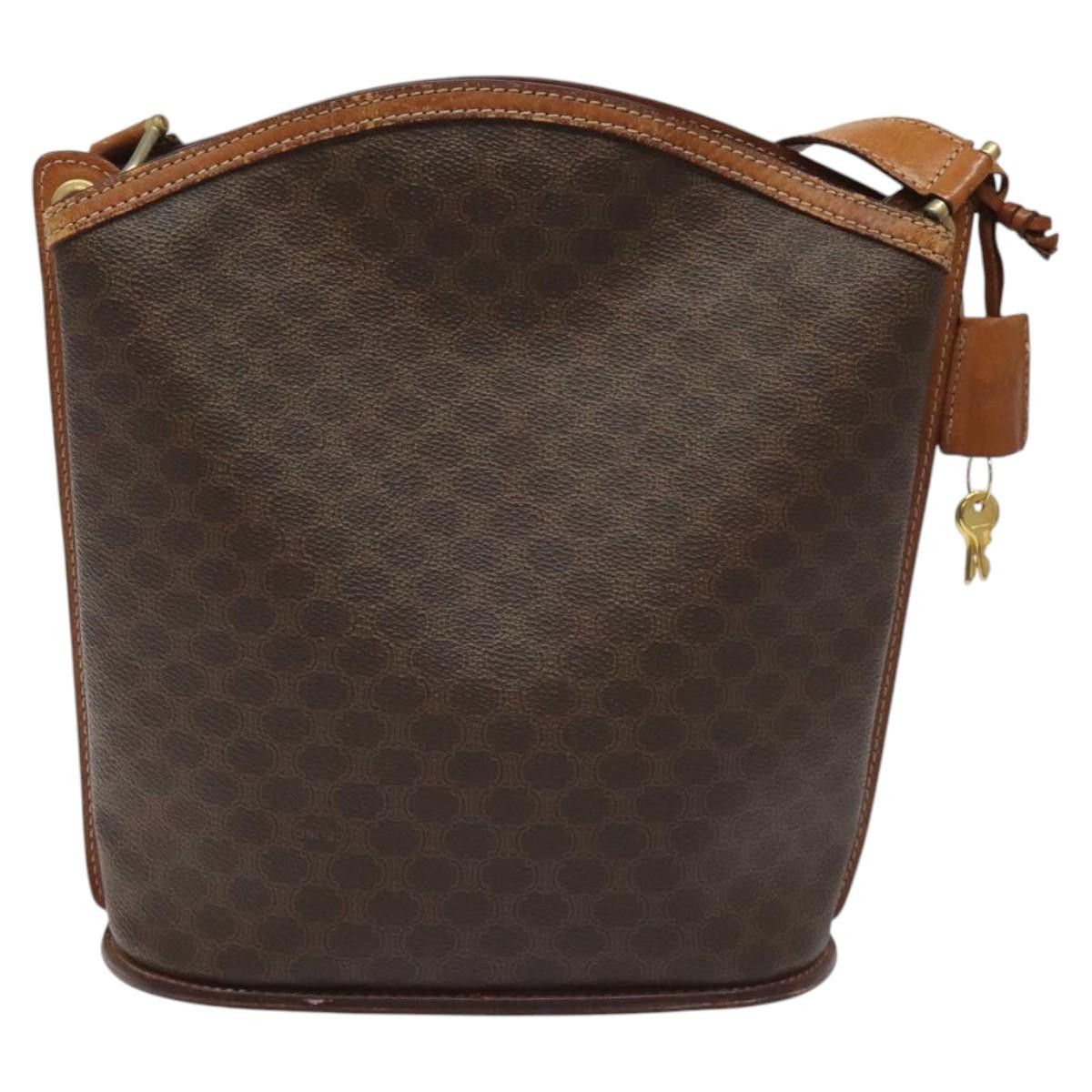 Celine CELINE Macadam Canvas Shoulder Bag Pvc Leather Brown Gold Size ONE SIZE - 3 Thumbnail