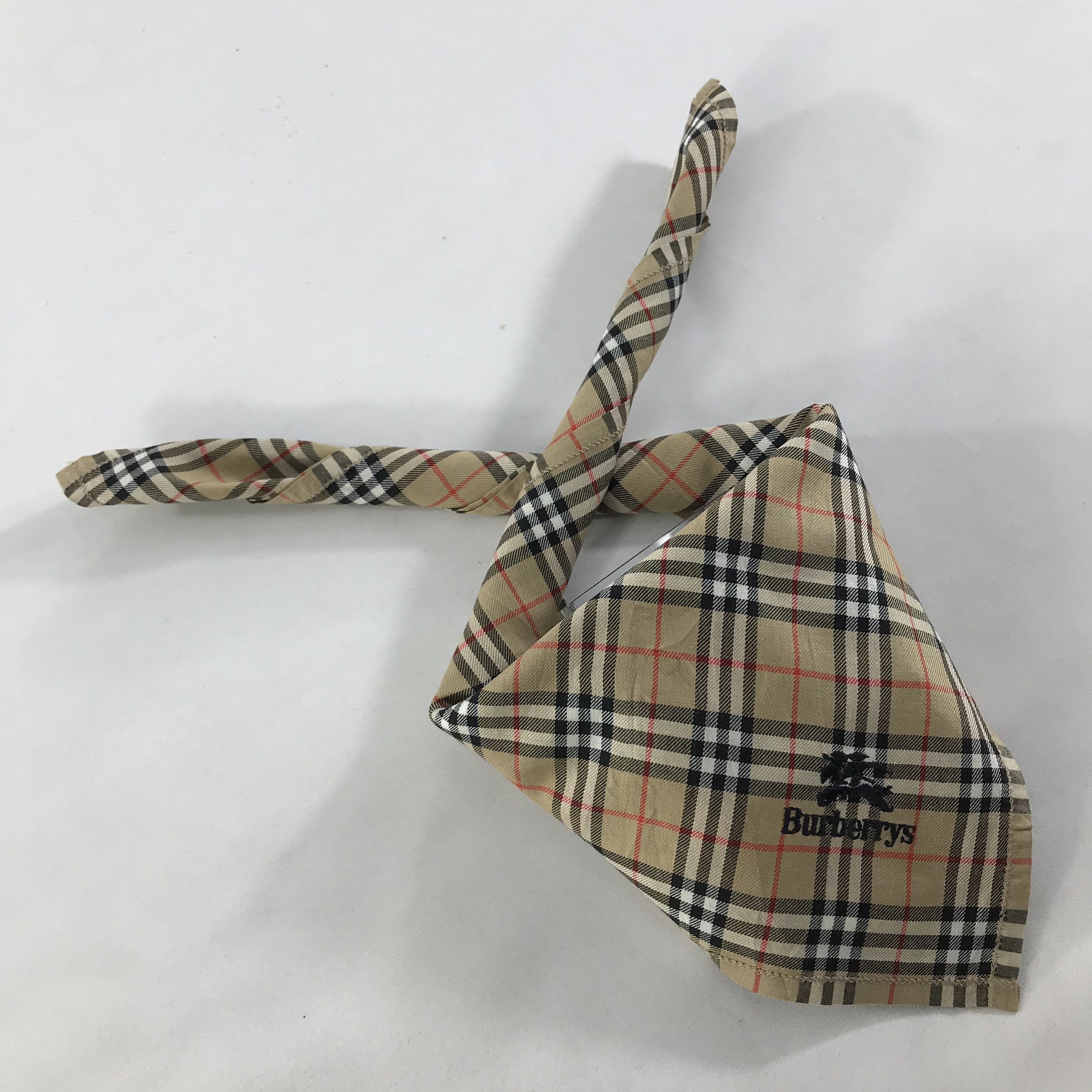 Burberry × Vintage Burberry Bandana / Handkerchief / Neckerchief - S1392 Size ONE SIZE - 4 Thumbnail
