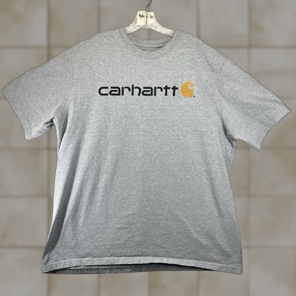 Carhartt VINTAGE Carhartt Mens Gray 2XL Carhartt Spell Out Short Sleeve T-Shirt Original Fit Size US XXL / EU 58 / 5 - 1 Thumbnail