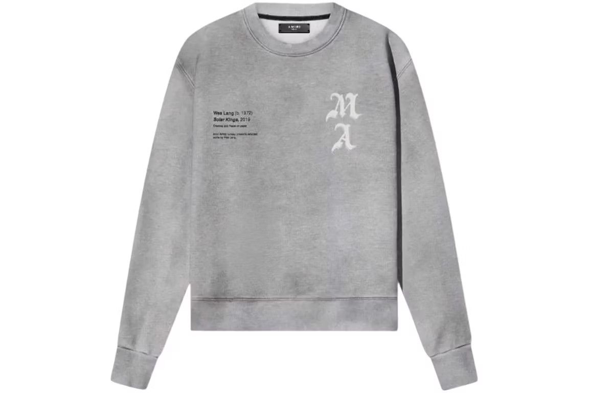 Amiri × Wes Lang o1mle0925 Solar Kings Crewneck Sweater in Gray Size US M / EU 48-50 / 2 - 1 Preview