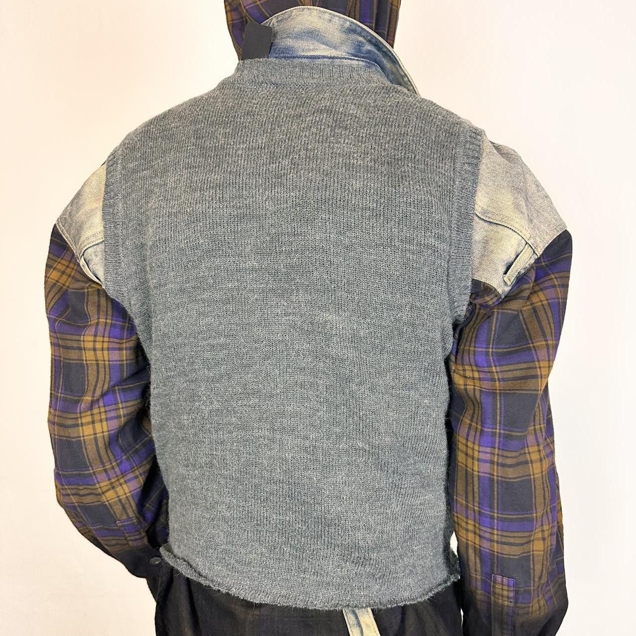Vintage ASTROBOI* Gray Cropped Argyle Sweater Vest - Large Size US L / EU 52-54 / 3 - 3 Thumbnail