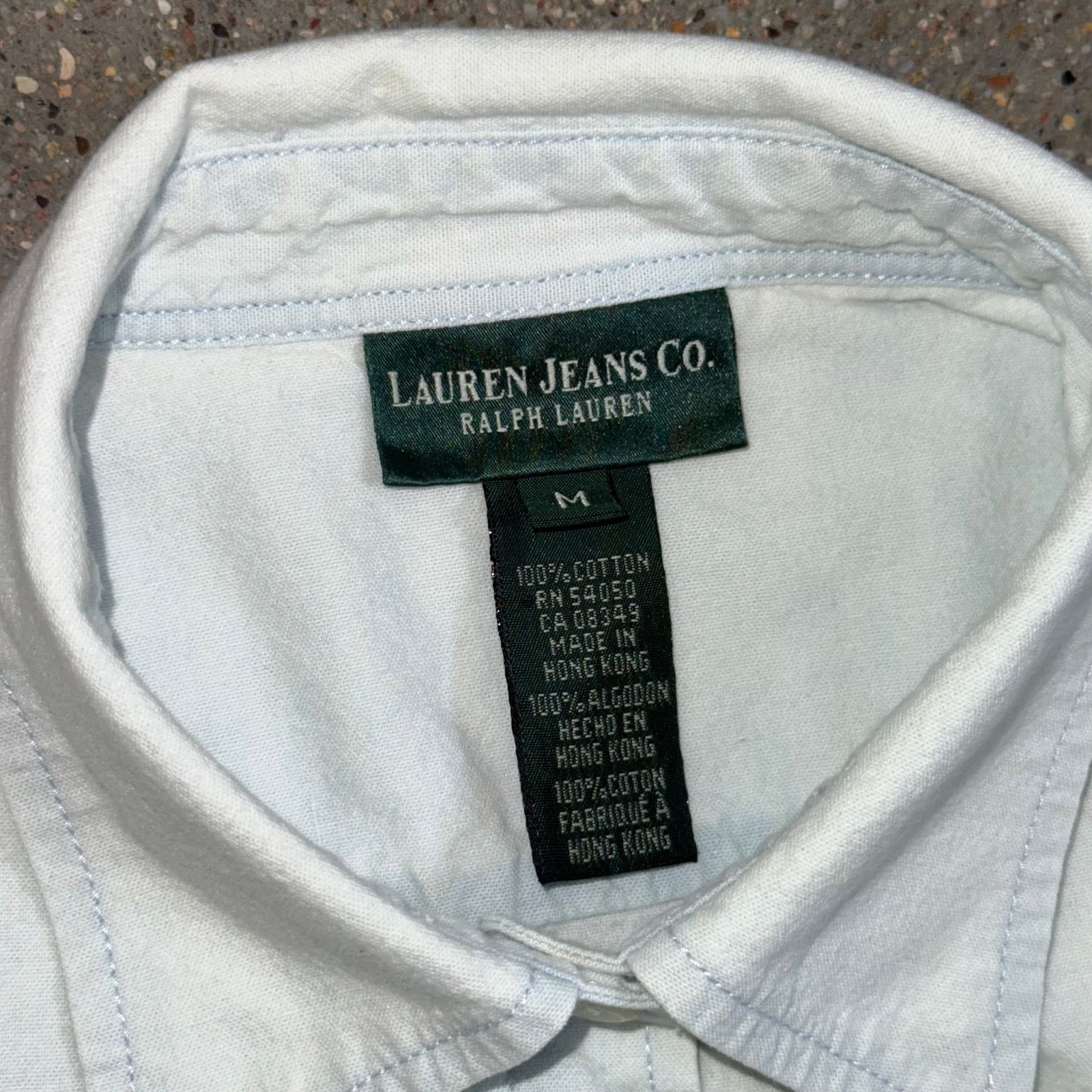 Lauren Ralph Lauren Vtg Ralph Lauren LRL Lt Blue Western Shirt Sz M Hong Kong Size US M / EU 48-50 / 2 - 3 Thumbnail