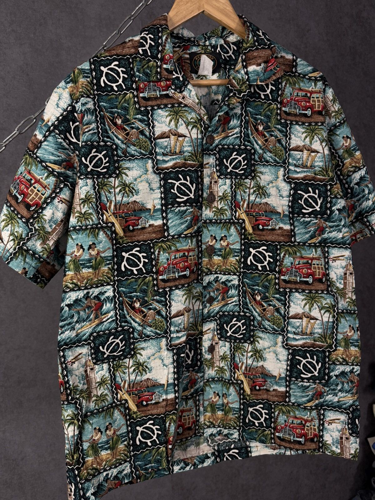 Vintage Hawaiian crazy art made in USA shirt Size US M / EU 48-50 / 2 - 3 Thumbnail