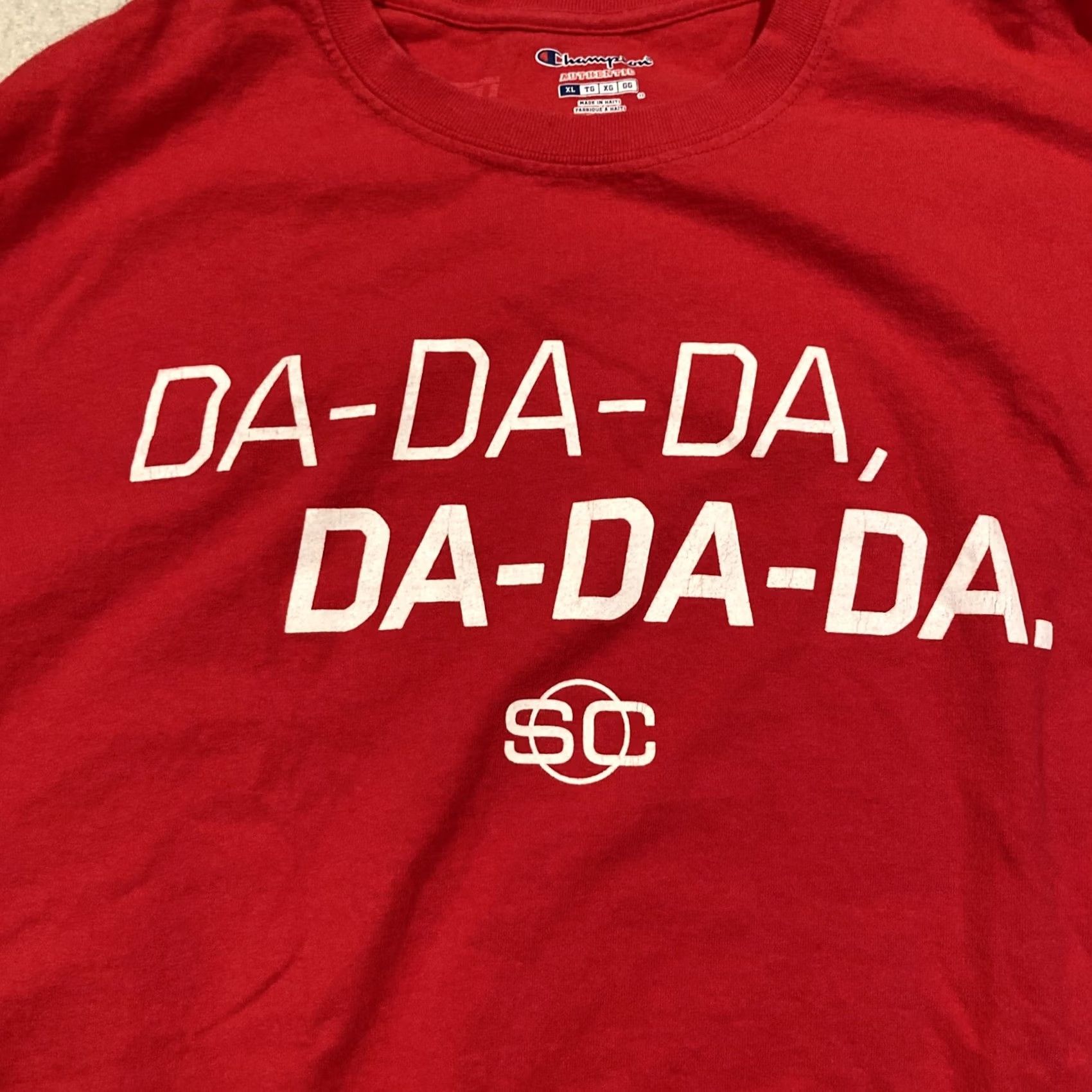 Champion Champion ESPN SportsCenter T Shirt XL Red Unisex Adults LIMITED EDITION DA-DA-DA-DA X Size US XL / EU 56 / 4 - 2 Thumbnail