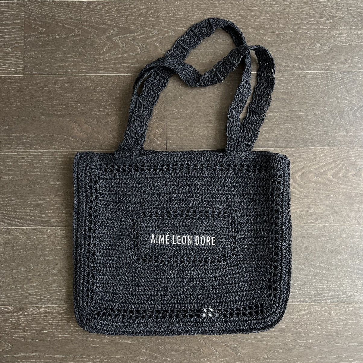 Aime Leon Dore Crochet Tote Bag Navy