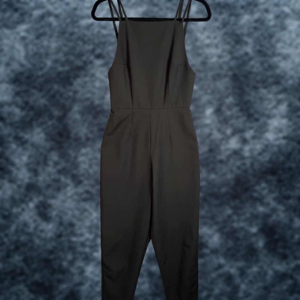 Solace London VINTAGE Solace London Womens 8 Black Sleeveless Jumpsuit Spaghetti Straps One-Piece 28 in Inseam Womens Size 30" / US 8 / IT 44 - 1 Thumbnail