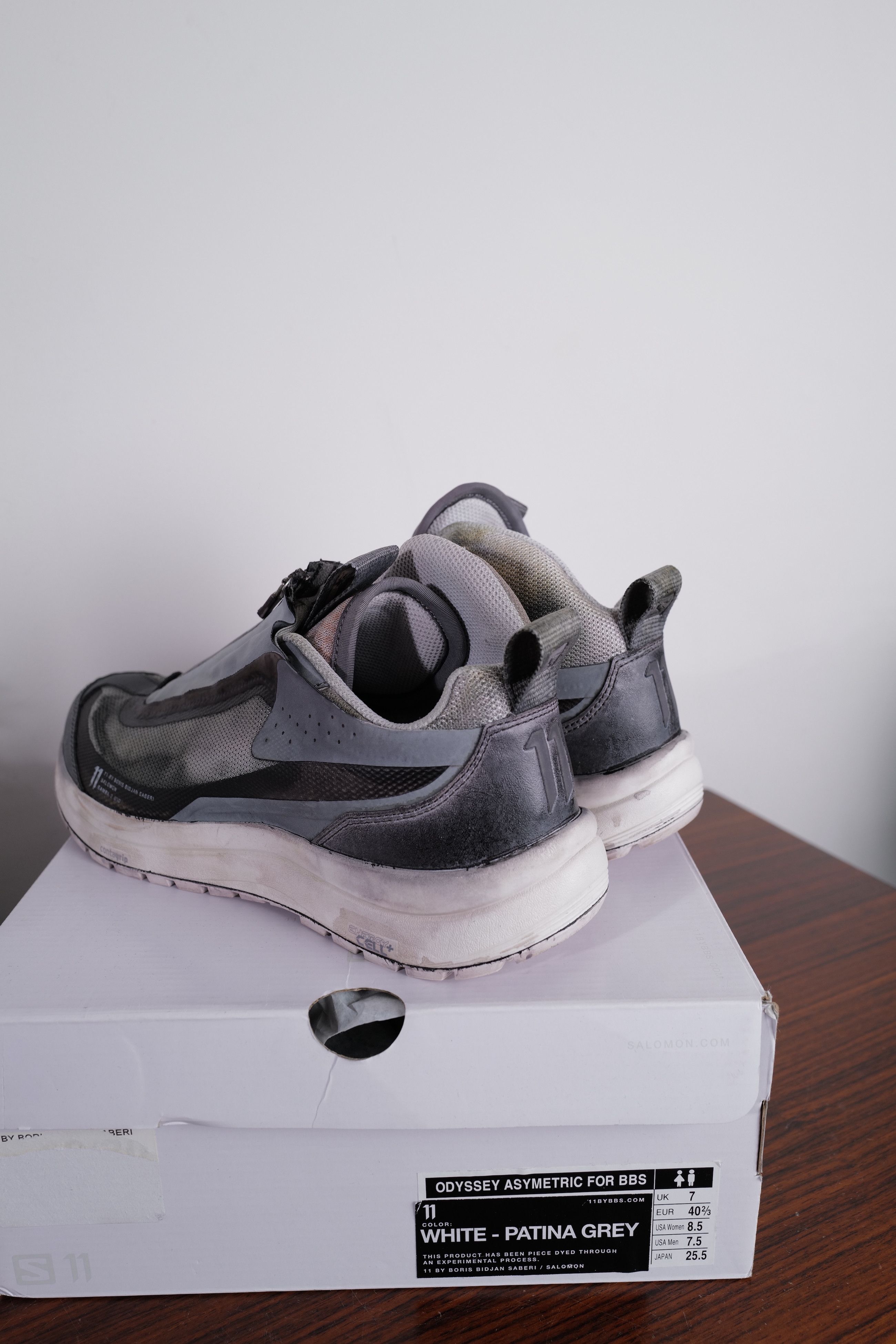 Boris Bidjan Saberi WHITE-PATINA GREY Size US 8.5 / IT 38.5 - 17 Thumbnail